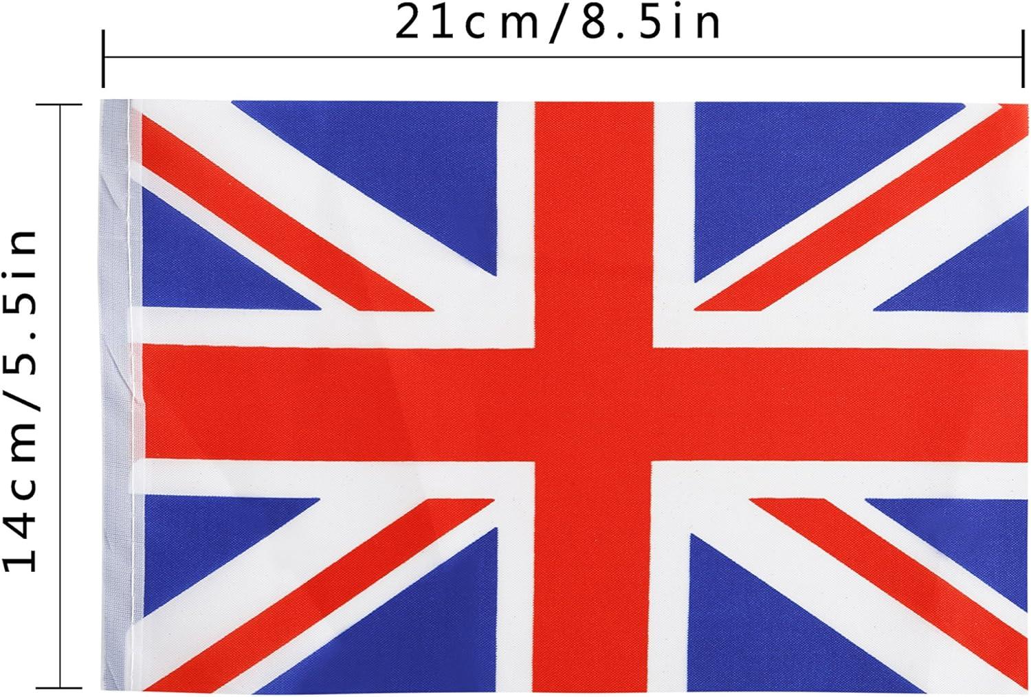 UK British Flag,100Feet/76Pcs United Kingdom Union Jack National Country World Pennant Flags Banner,Party Decoration Supplies for,Bar,Indoor and Outdoor Flags,Intarnational Festival