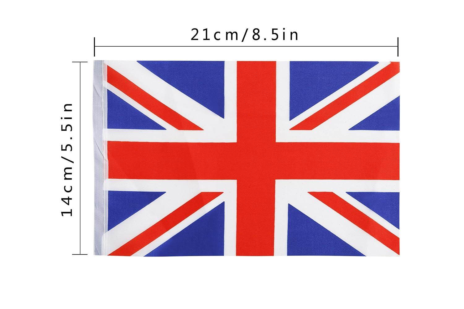UK British Flag,100Feet/76Pcs United Kingdom Union Jack National Country World Pennant Flags Banner,Party Decoration Supplies for,Bar,Indoor and Outdoor Flags,Intarnational Festival