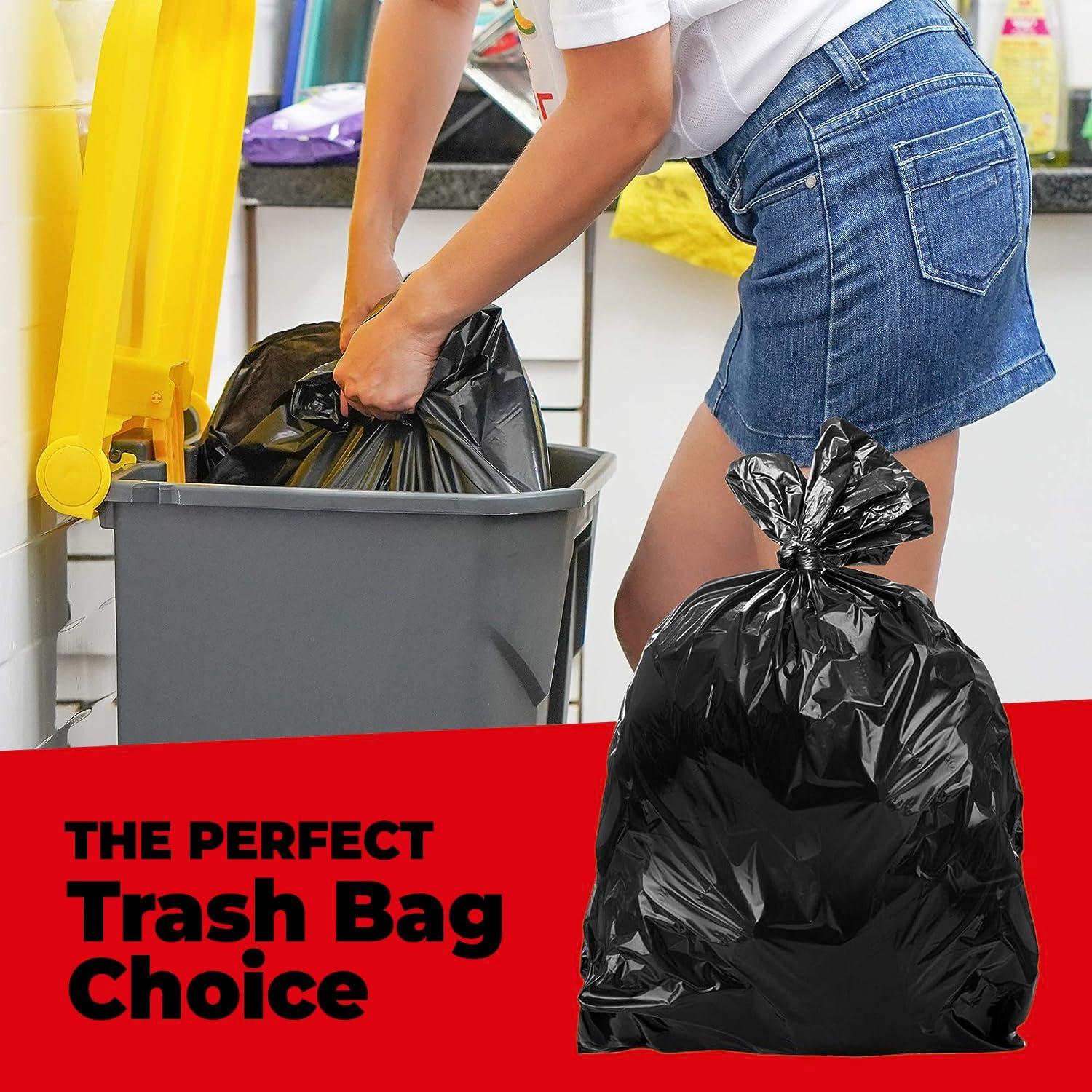 ToughBag 55 Gallon Trash Bags, 2.5 Mil Contractor Bags, 32 Count - Made in USA