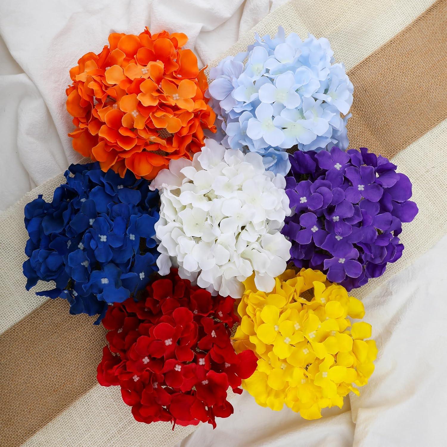 AVIVIHO Hydrangea Artificial Flowers Realistic White Fake Hydrangeas Silk Flowers with Stems Pack of 10 for Spring Mother's Day Easter Gifts Wedding Floral Bouquet Home Decor Party Decoration