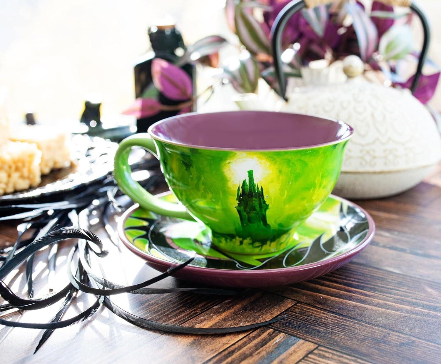 Silver Buffalo Disney Villains Maleficent Ceramic Teacup and Saucer Set