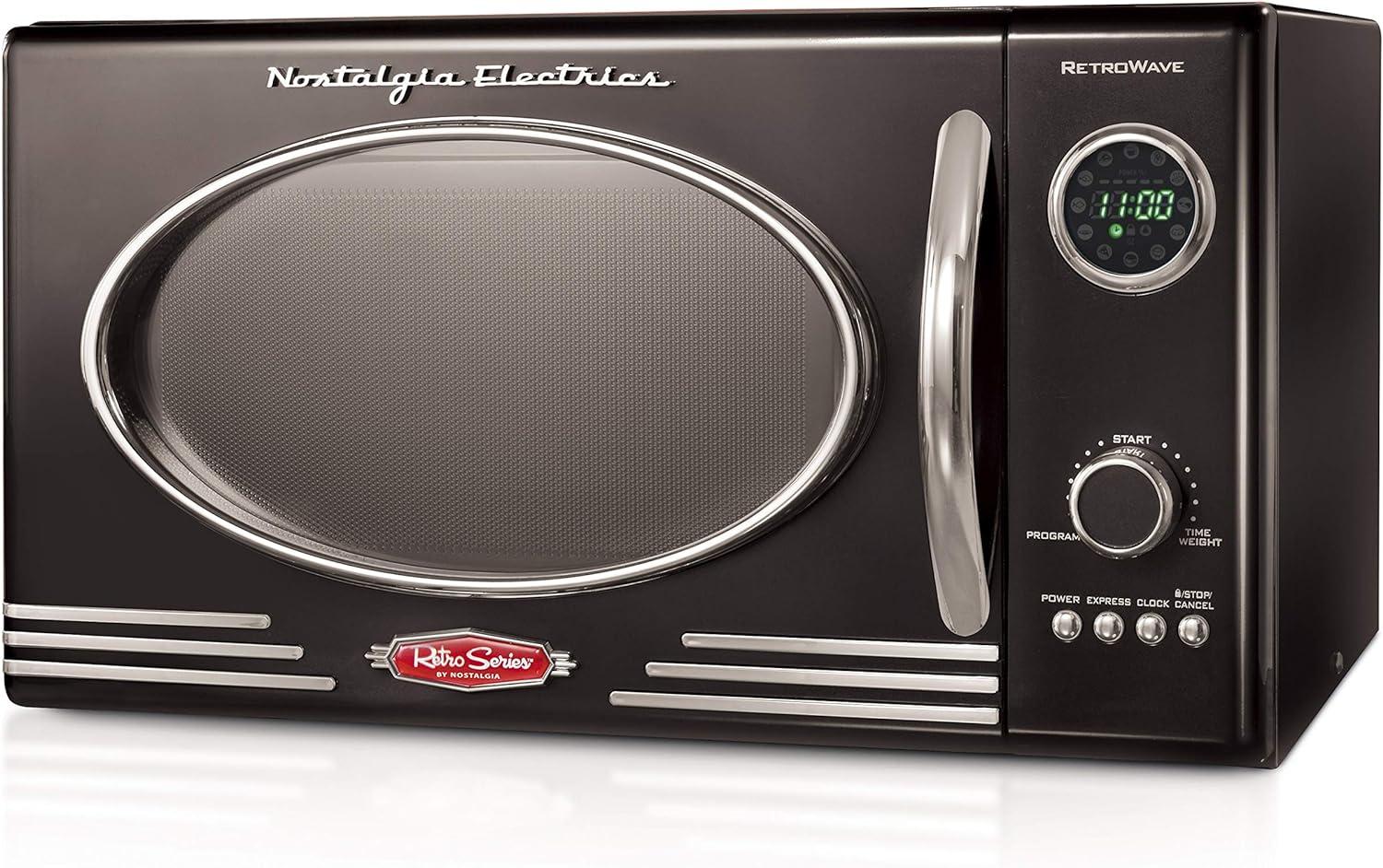 Nostalgia Retro 19" 0.9 cu ft. 800-Watt Countertop Microwave Oven