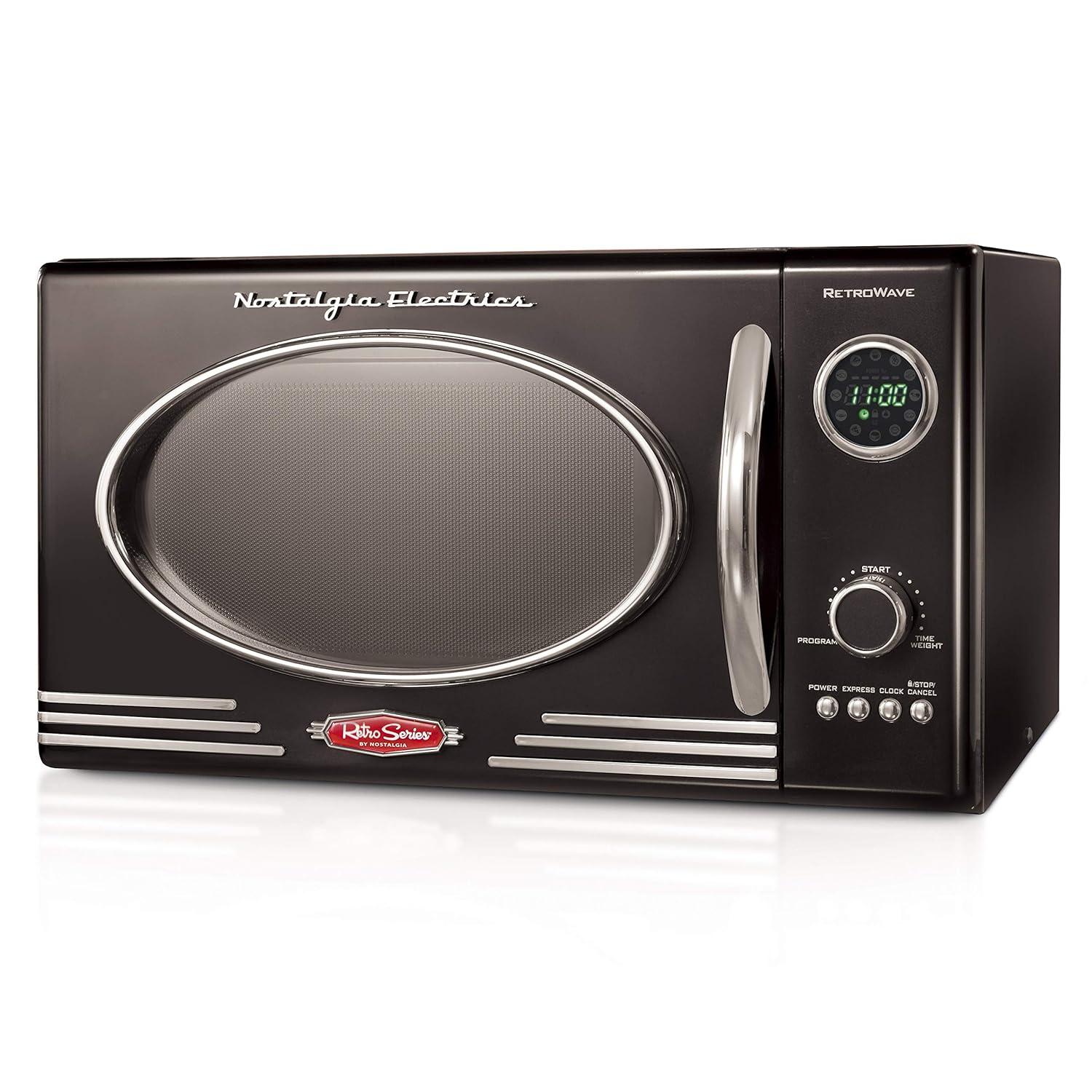 Nostalgia Retro 19" 0.9 cu ft. 800-Watt Countertop Microwave Oven