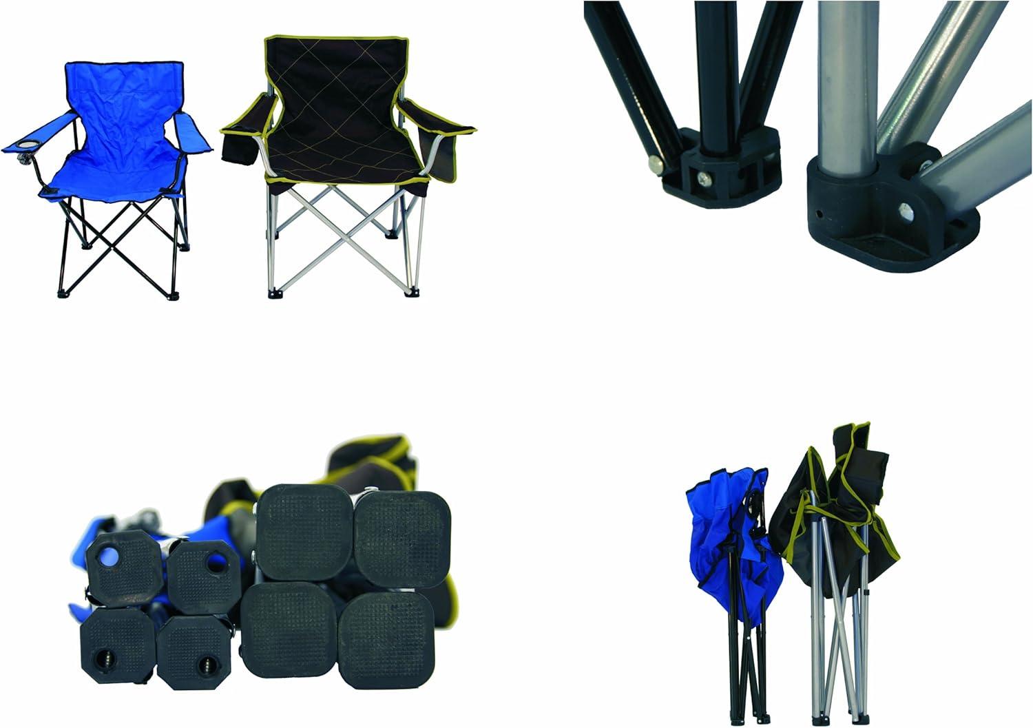 Kahuna Supreme Black Oversized Camping Chair with Armrests