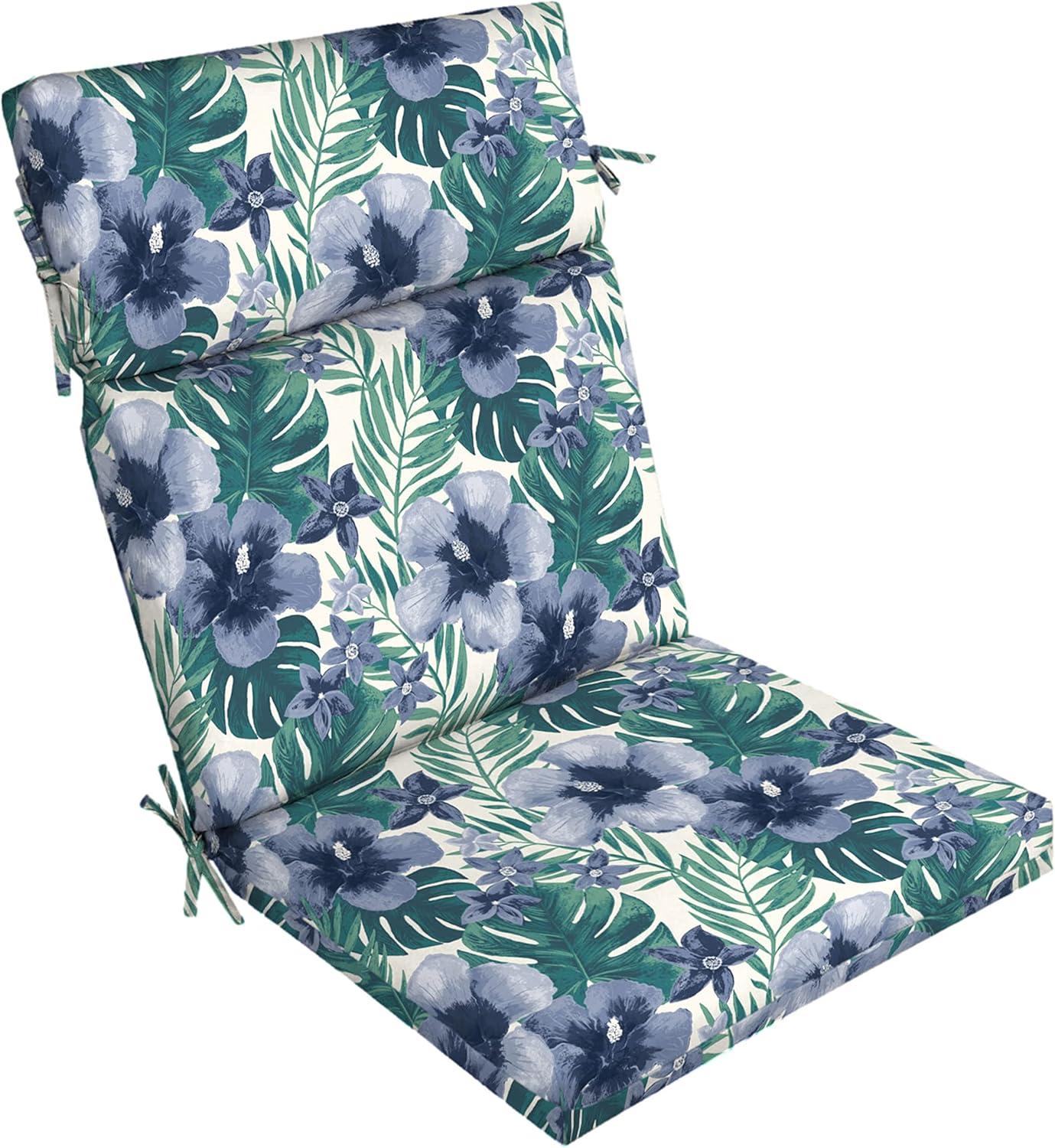 Salome Tropical Blue 21"x20" Outdoor Dining Chair Cushion