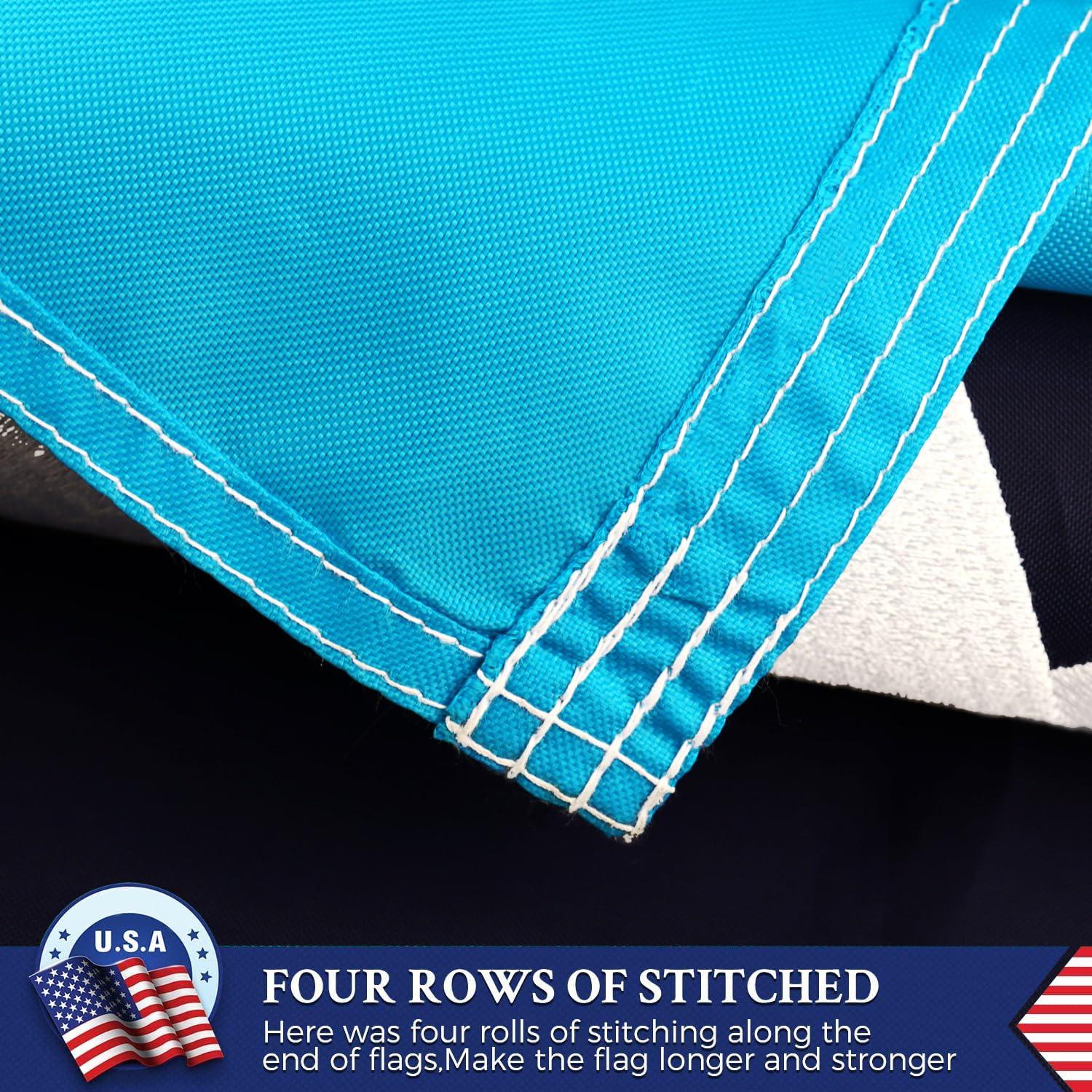 New Minnesota State Flag 3x5 Outdoor MN Flag 2 Rows Stitched Edge Canvas Header with 2 Brass Grommets