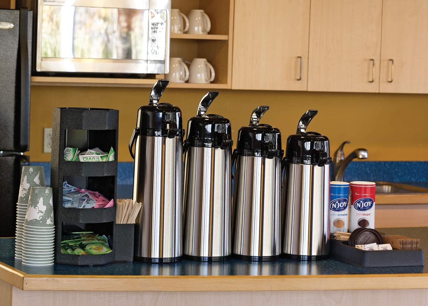 Service Ideas Glass Vacuum Insulated Airpot with Lever Lid