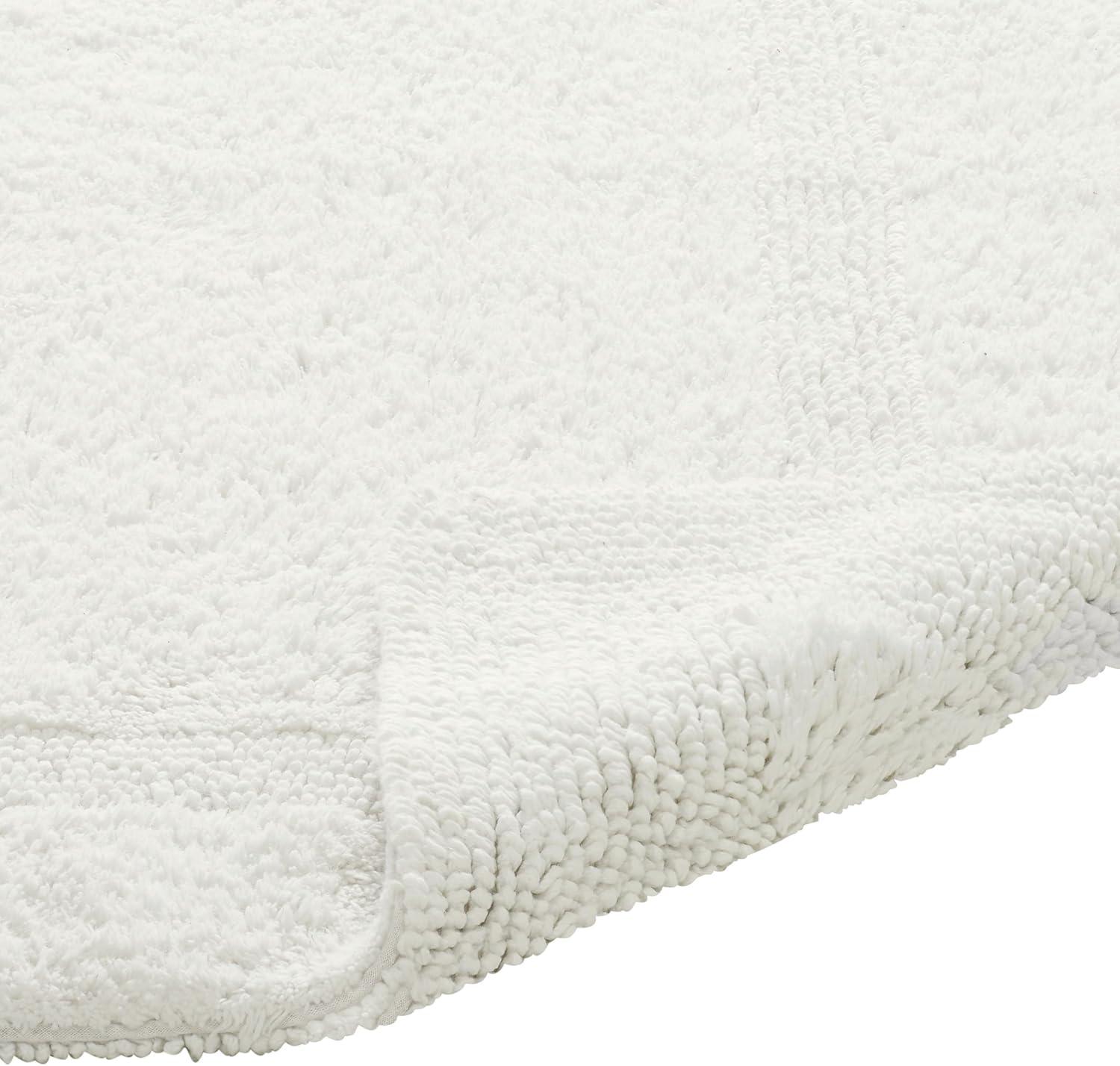 24"x40" Lux Collection Bath Rug Ivory - Better Trends: Cotton, Tufted, Machine Washable, No Backing