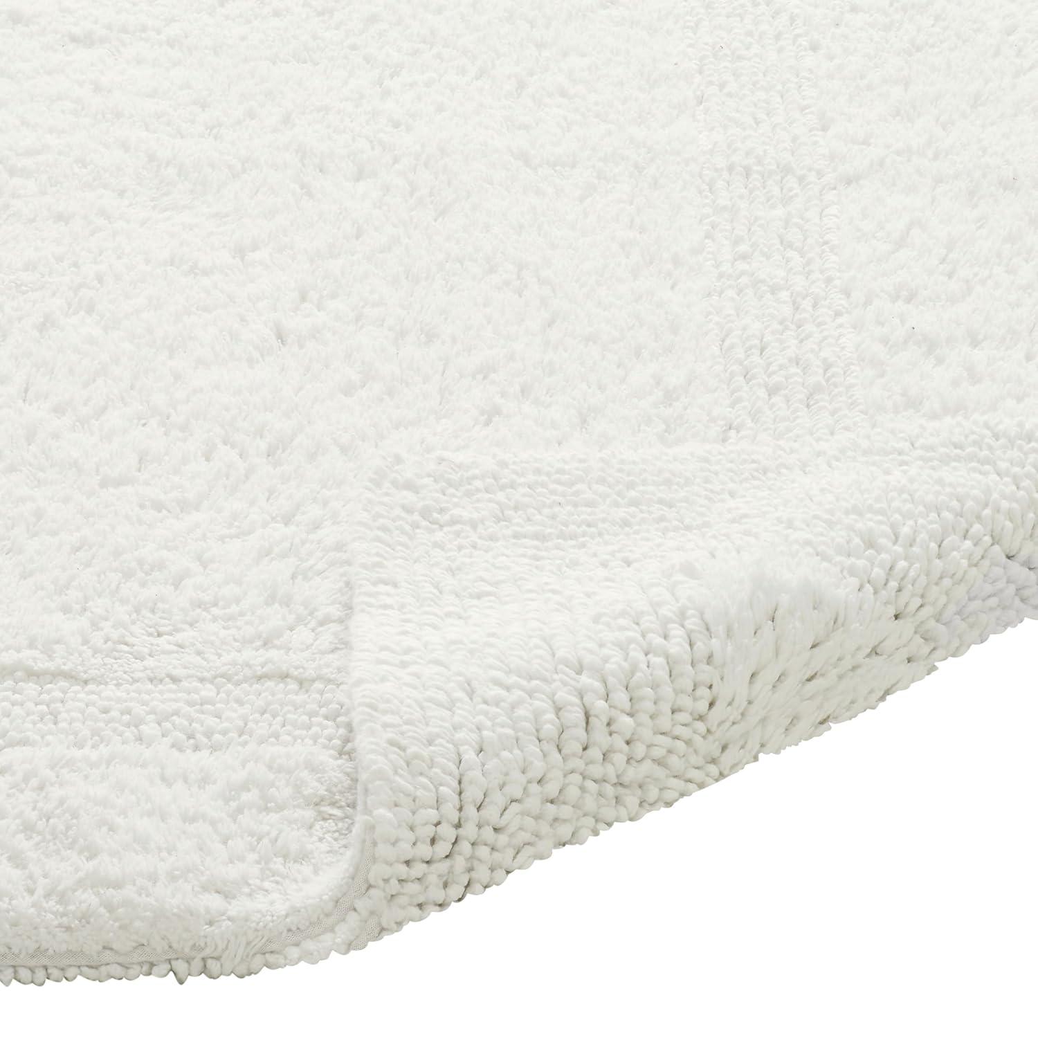 24"x40" Lux Collection Bath Rug Ivory - Better Trends: Cotton, Tufted, Machine Washable, No Backing
