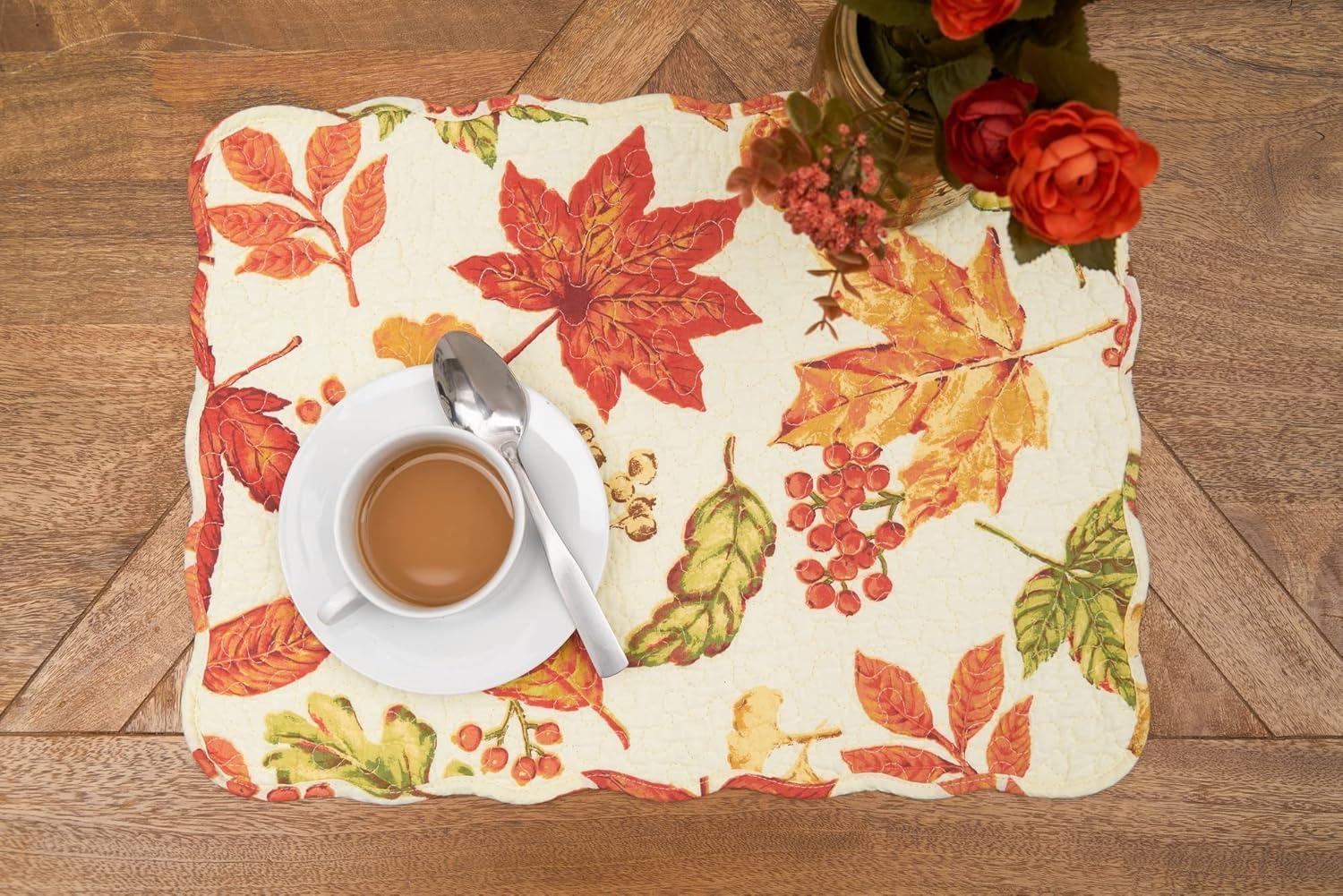 C&F Home Cotton Machine Washable Reversible Placemats