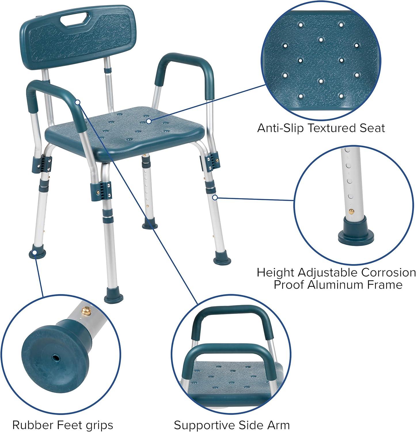 Jane 300 Lb. Capacity Quick Release Back & Arm Shower Chair