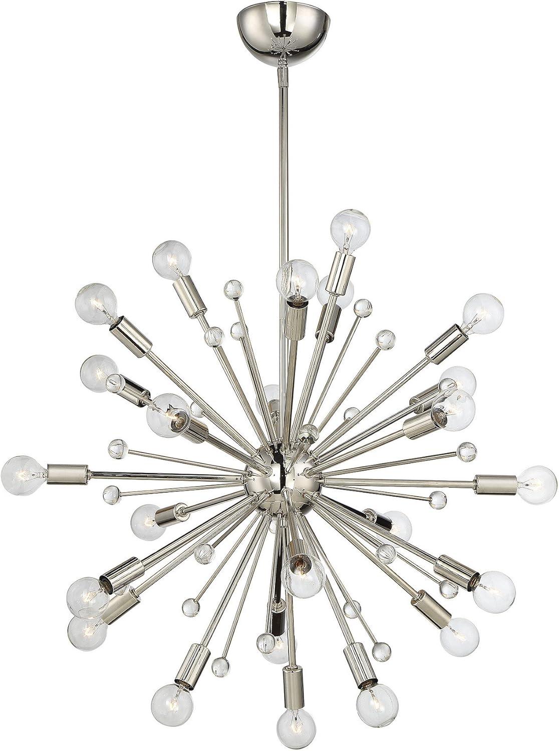 Savoy House Galea 24 - Light Chandelier in Polished Nickel
