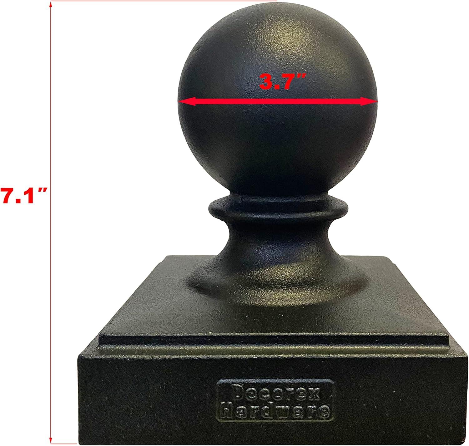 Black Aluminum 5.5" Ball Post Cap