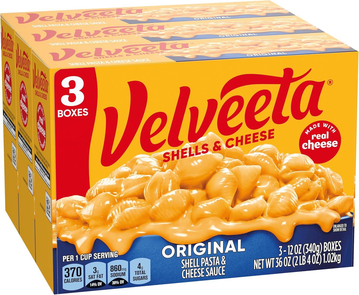 Velveeta Shells & Cheese Original Mac and Cheese Dinner - 36oz/3ct