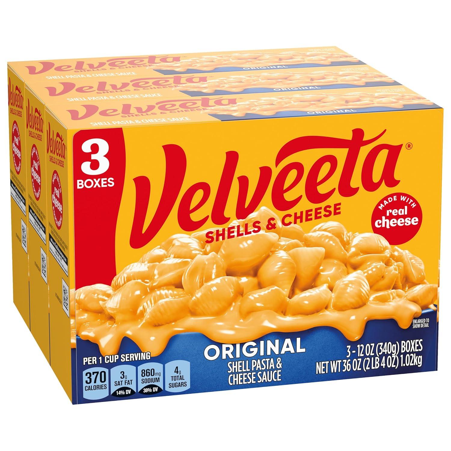 Velveeta Shells & Cheese Original Mac and Cheese Dinner - 36oz/3ct