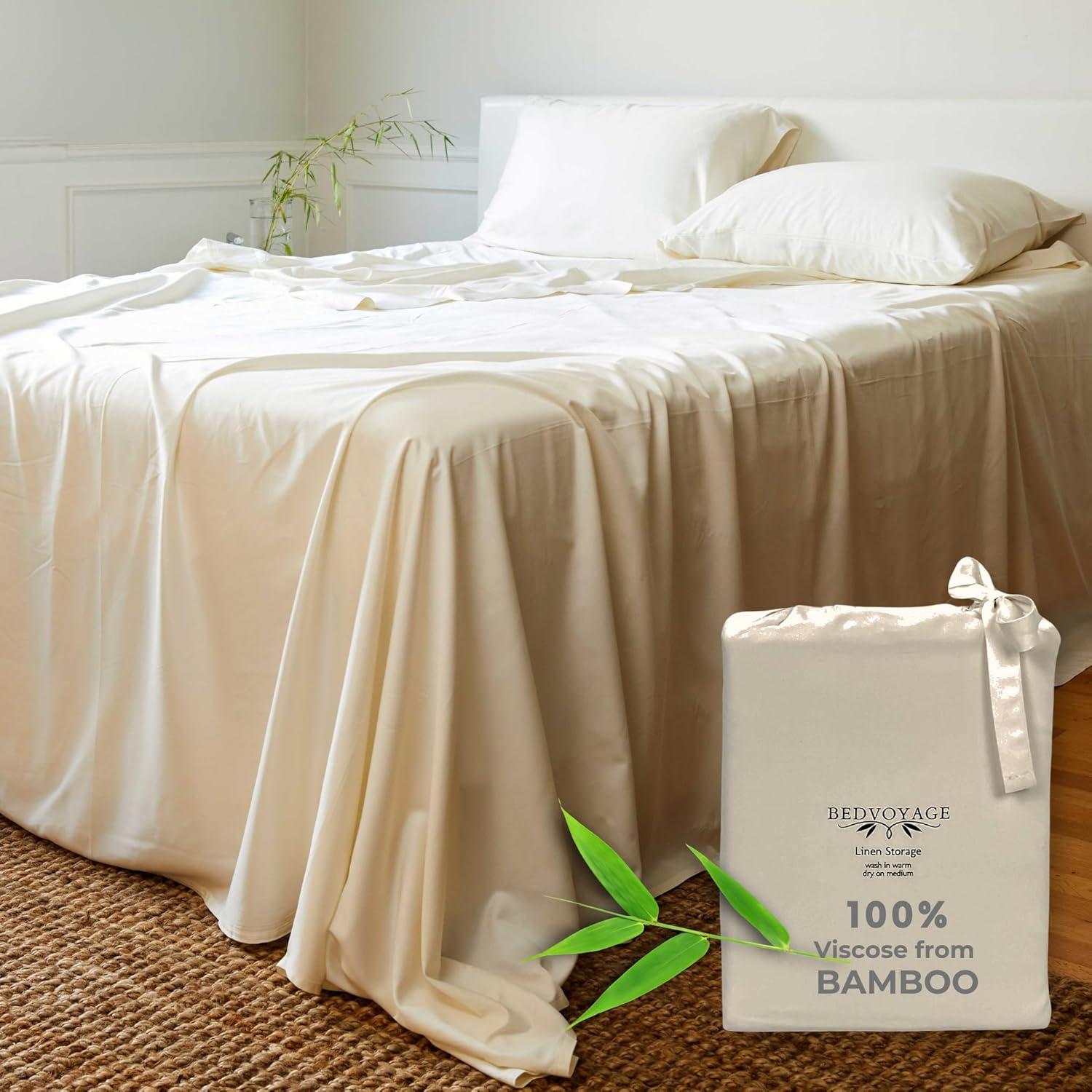 Ivory Queen Bamboo Viscose Cooling Bed Sheet Set