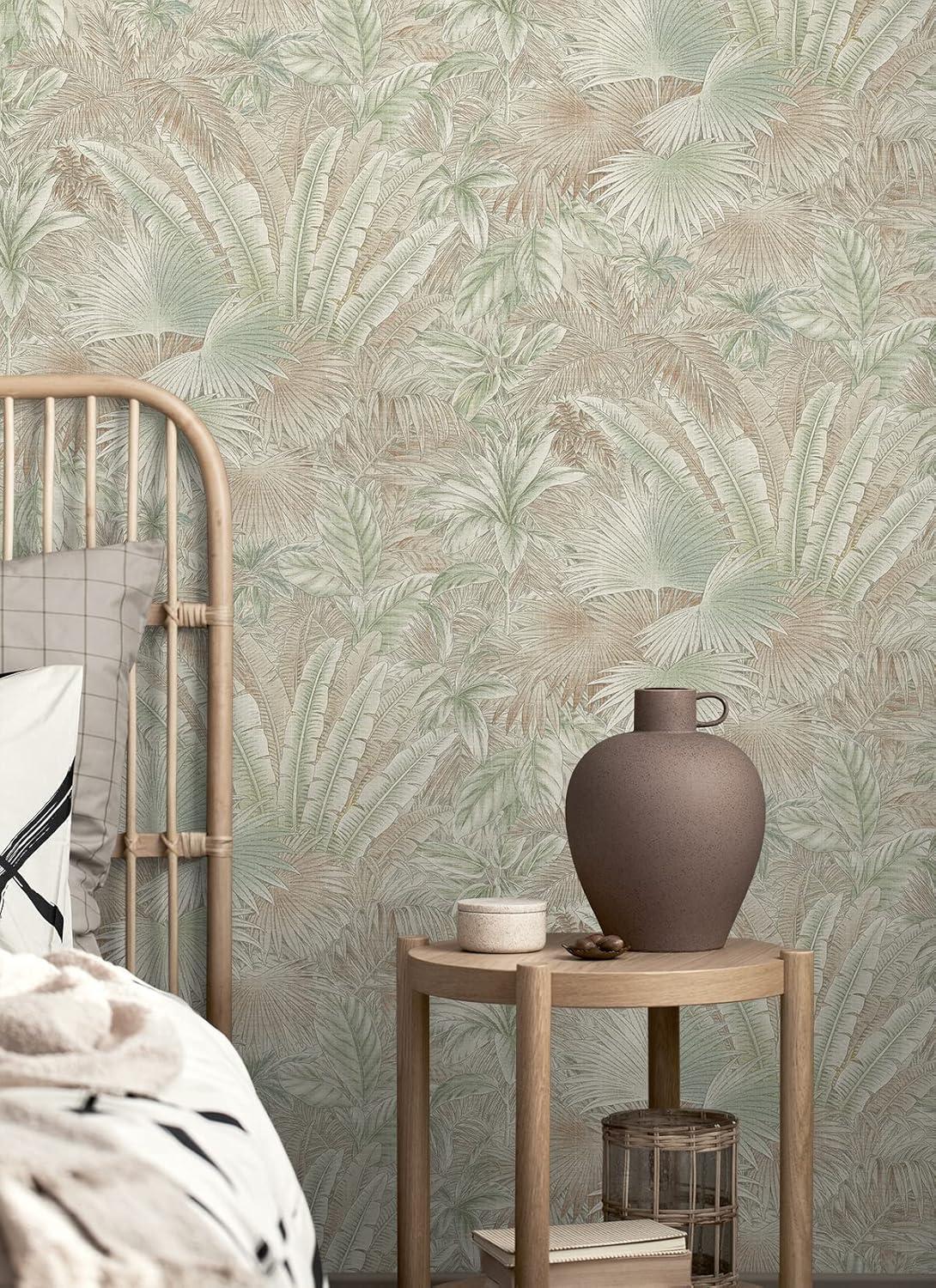 Tommy Bahama Bahamian Breeze Palm 18' L x 20.5" W Peel & Stick Wallpaper Roll