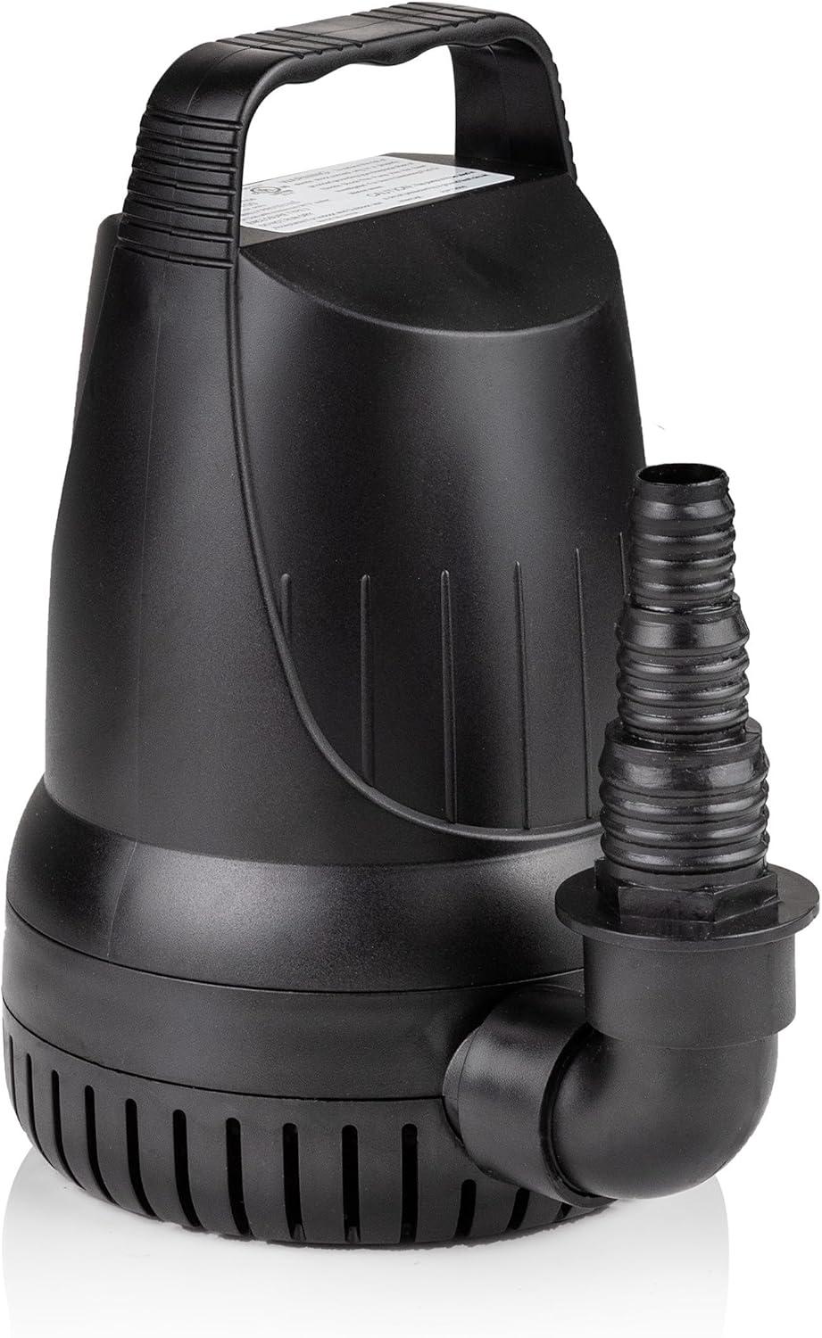 Alpine 1500 GPH Black Submersible Water Pump with 33 Ft. Cord