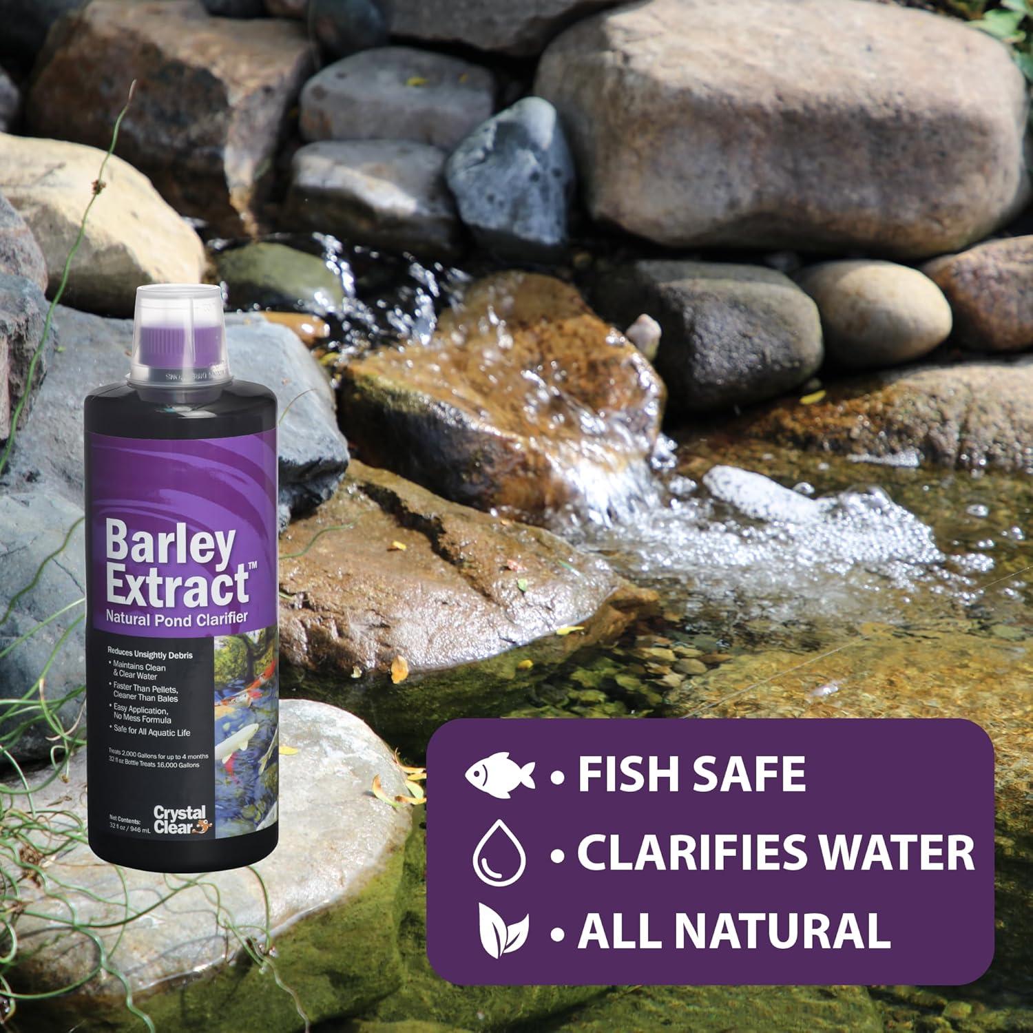 Crystal Clear Barley Extract Natural Pond Clarifier 128 oz