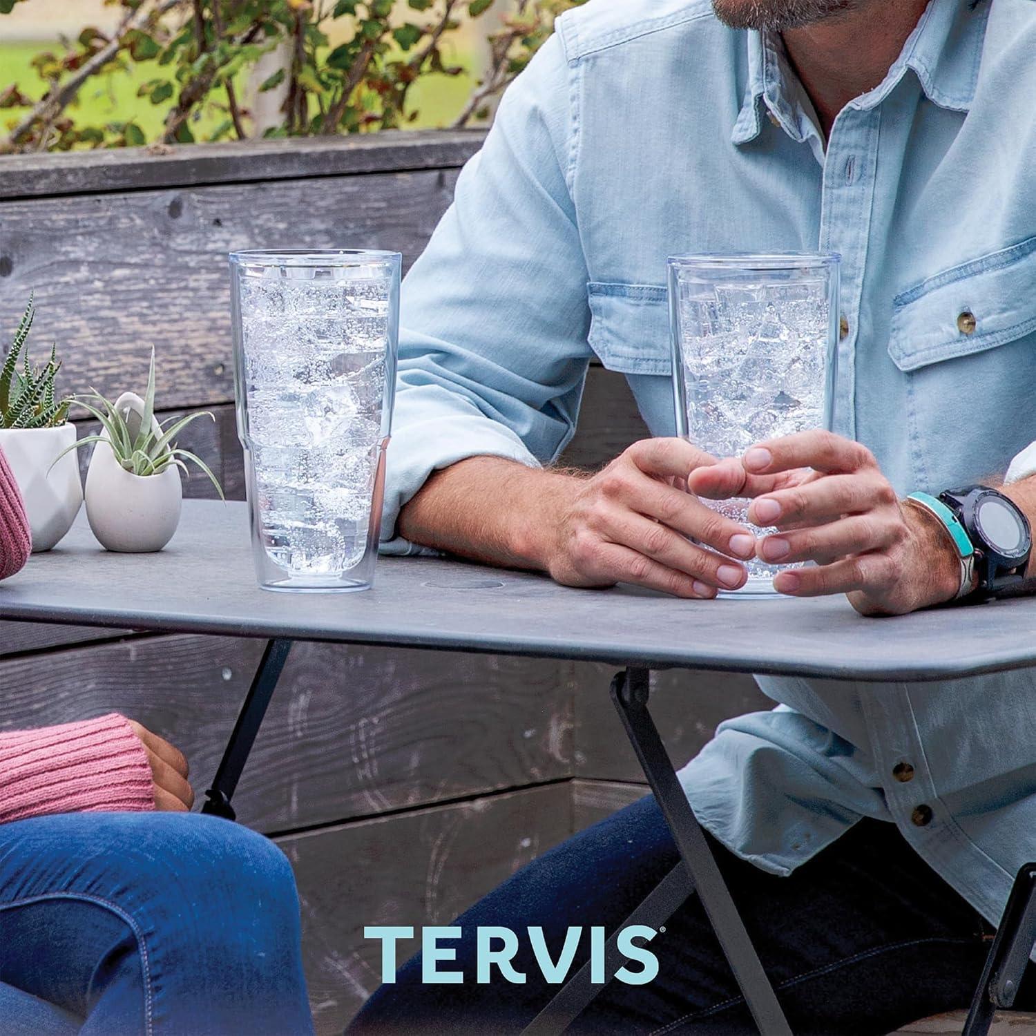 Tervis Brilliant Bliss Collection Made in USA Double Walled Insulated Tumbler Travel Cup Keeps Drinks Cold & Hot, 24oz Classic, Budding Bliss
