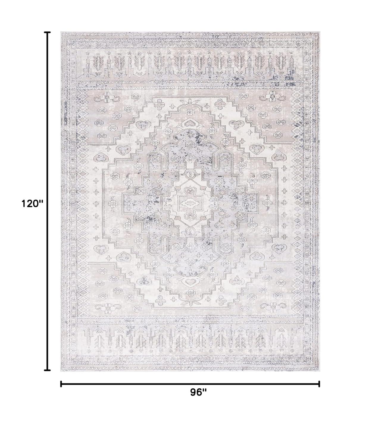 Carnegie CNG662 Power Loomed Area Rug - Ivory/Grey - 8'x10' - Safavieh.