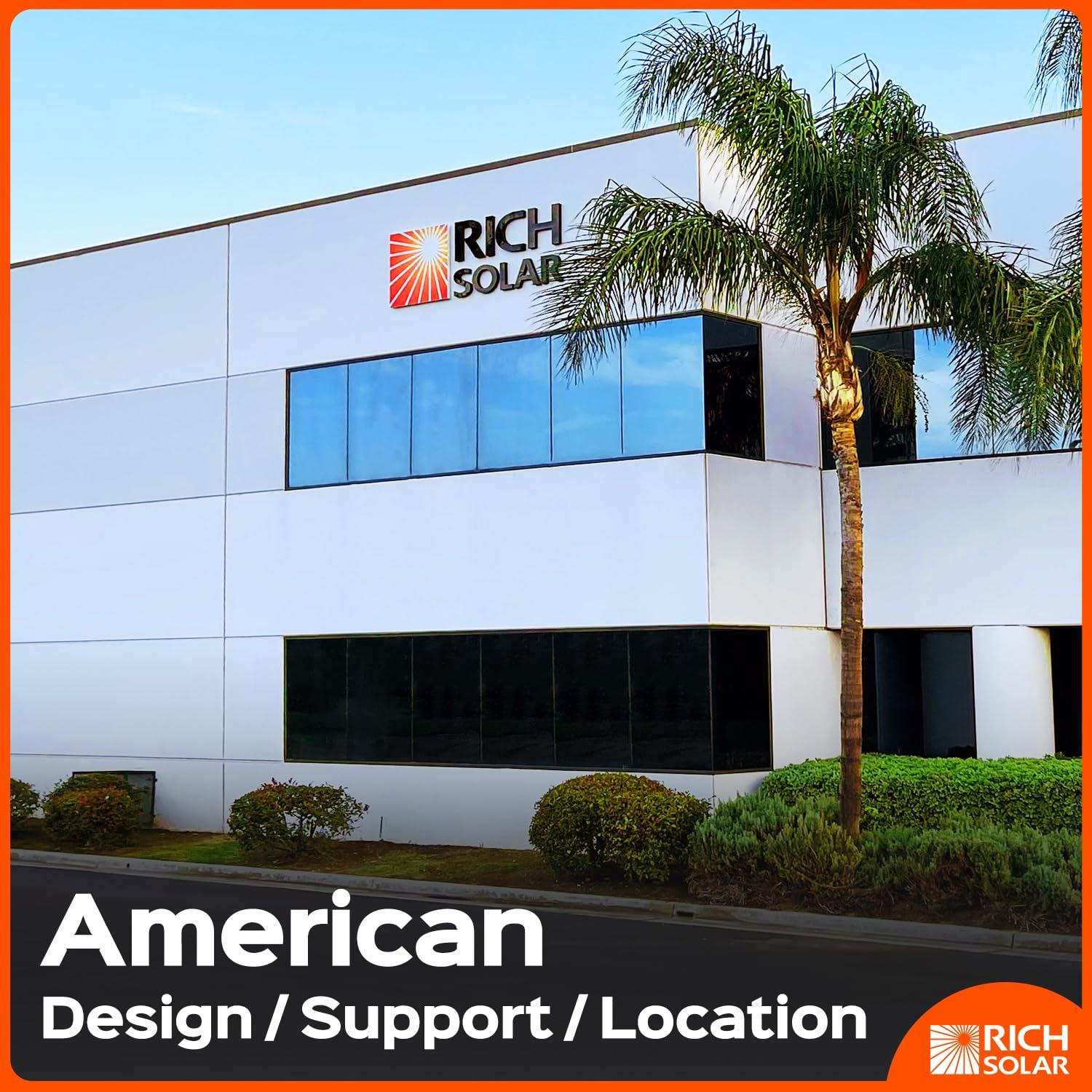 RICH SOLAR 250 Watt 12 Volt 16BB Cell Monocrystalline Solar Panel High Efficiency Solar Module for RV Trailer Camper Marine Off Grid