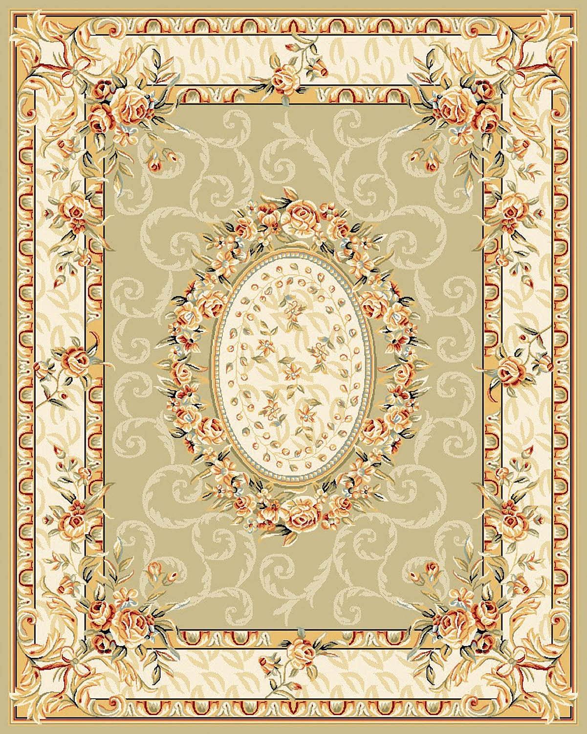 Lyndhurst LNH328 Power Loomed Area Rug - Sage/Ivory - 9'x12' - Safavieh