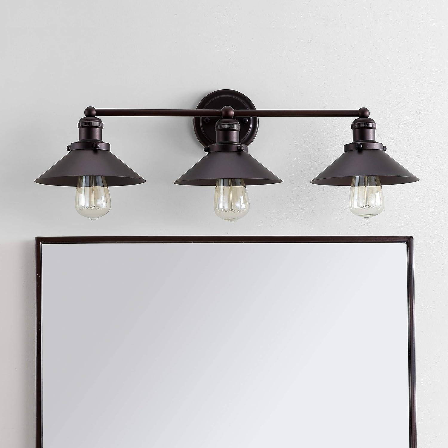 July 26.5" 3-light Metal Vanity Light, Oil Rubbed Bronze