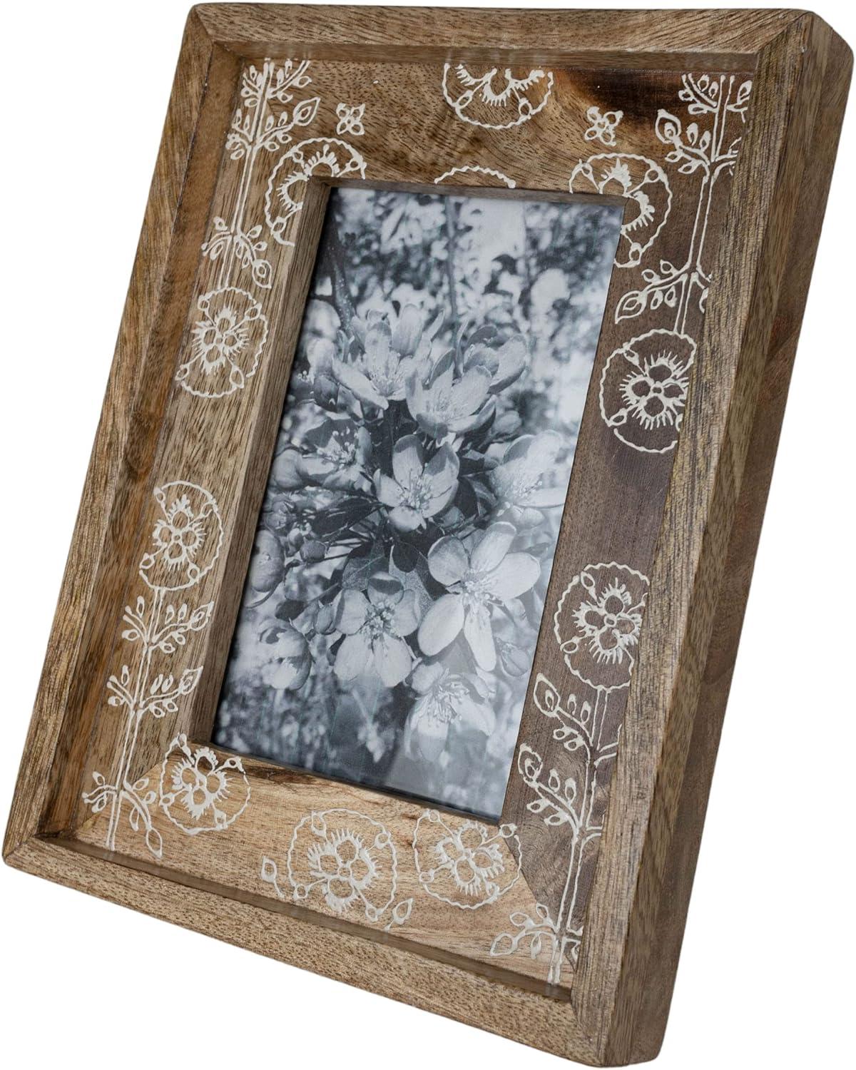 Foreside Home & Garden White Wood Picture Frame