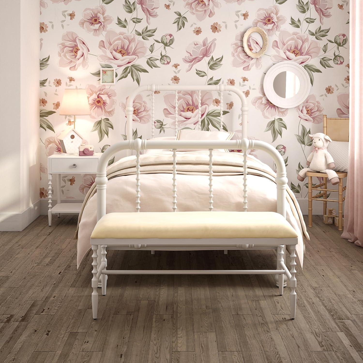 DHP Jenny Lind Metal Bed, White, Twin