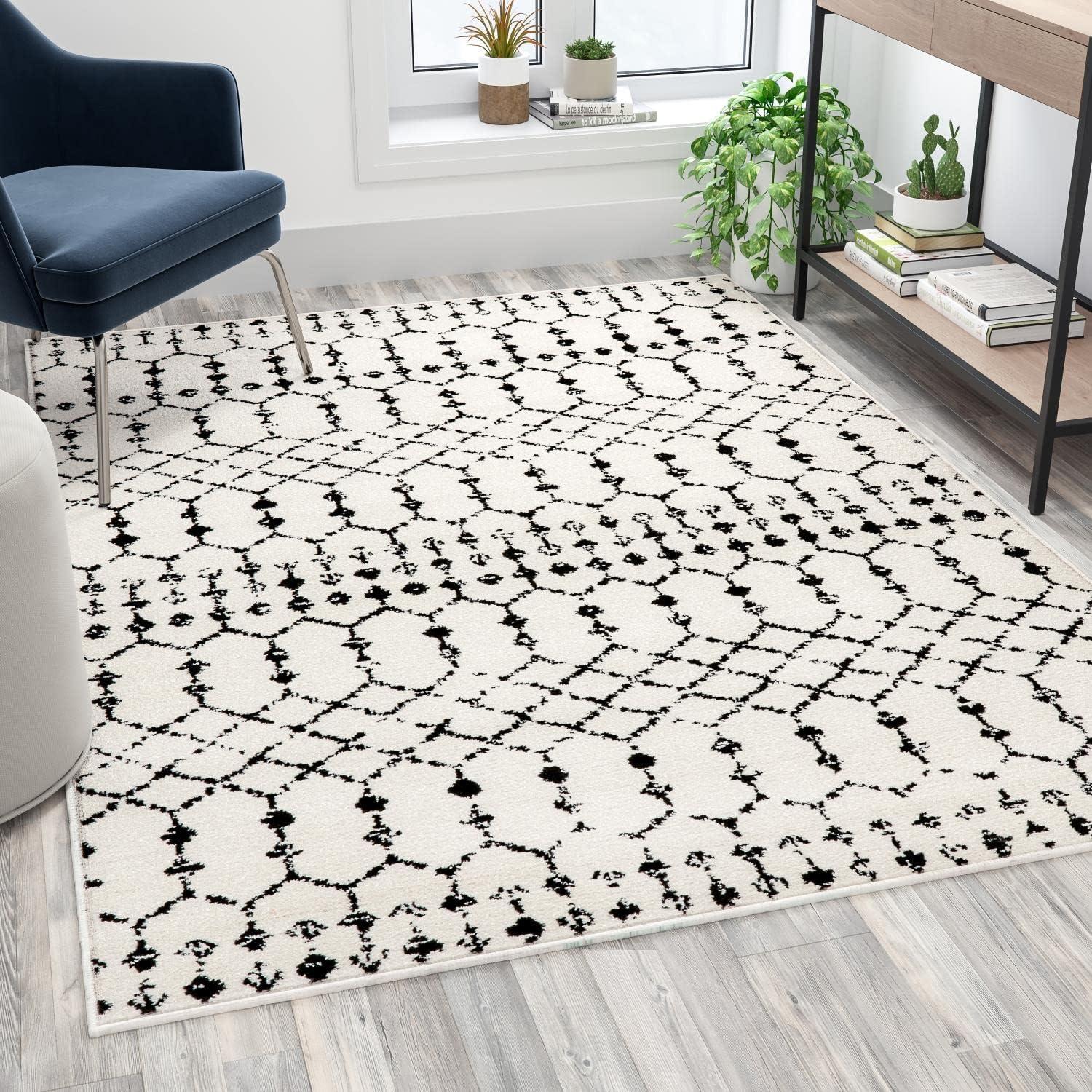 Flash Furniture Geometric Bohemian Low Pile Rug