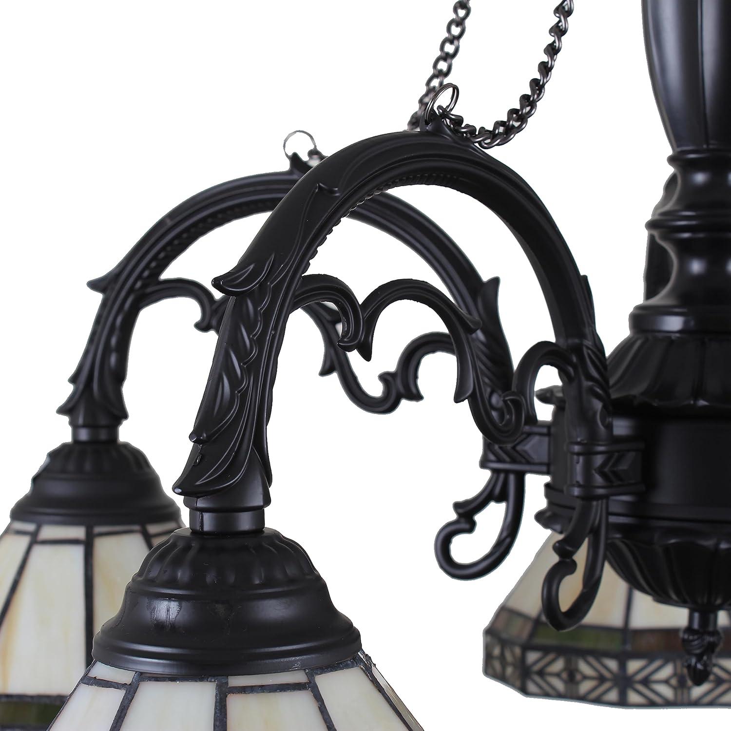 Chloe Lighting Belle Tiffany-Style 5 Light Mission Large Chandelier 27" Wide