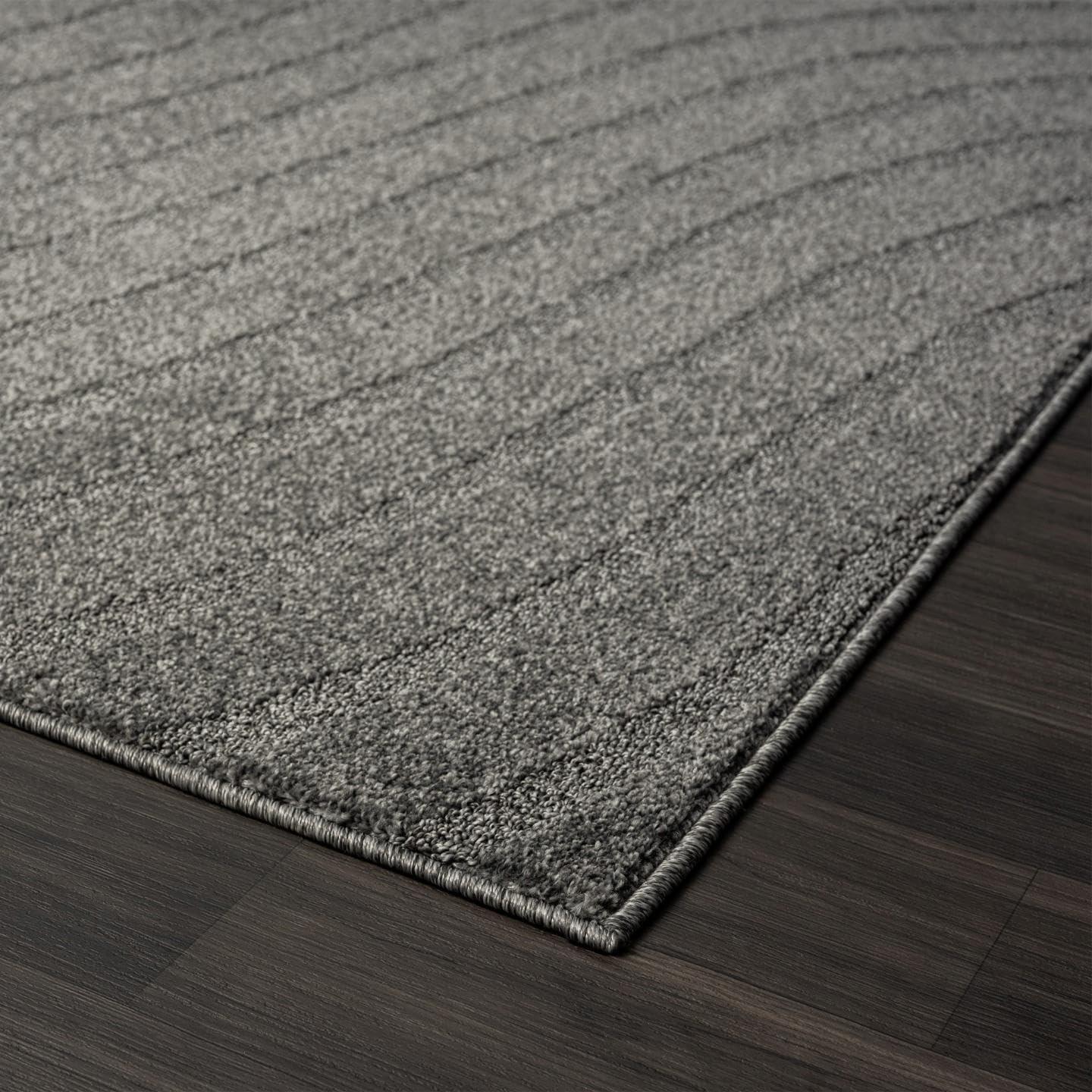 Luxe Weavers Modern Geometric Wave Anthracite 2x3 Area Rug