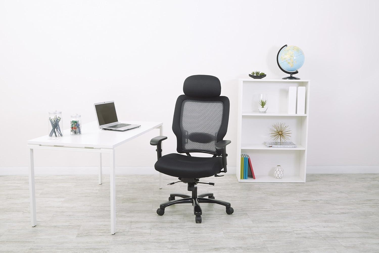 SPACE Seating Professional Air GridÂ® Back and Black Mesh Seat with Industrial Steel Finish Base