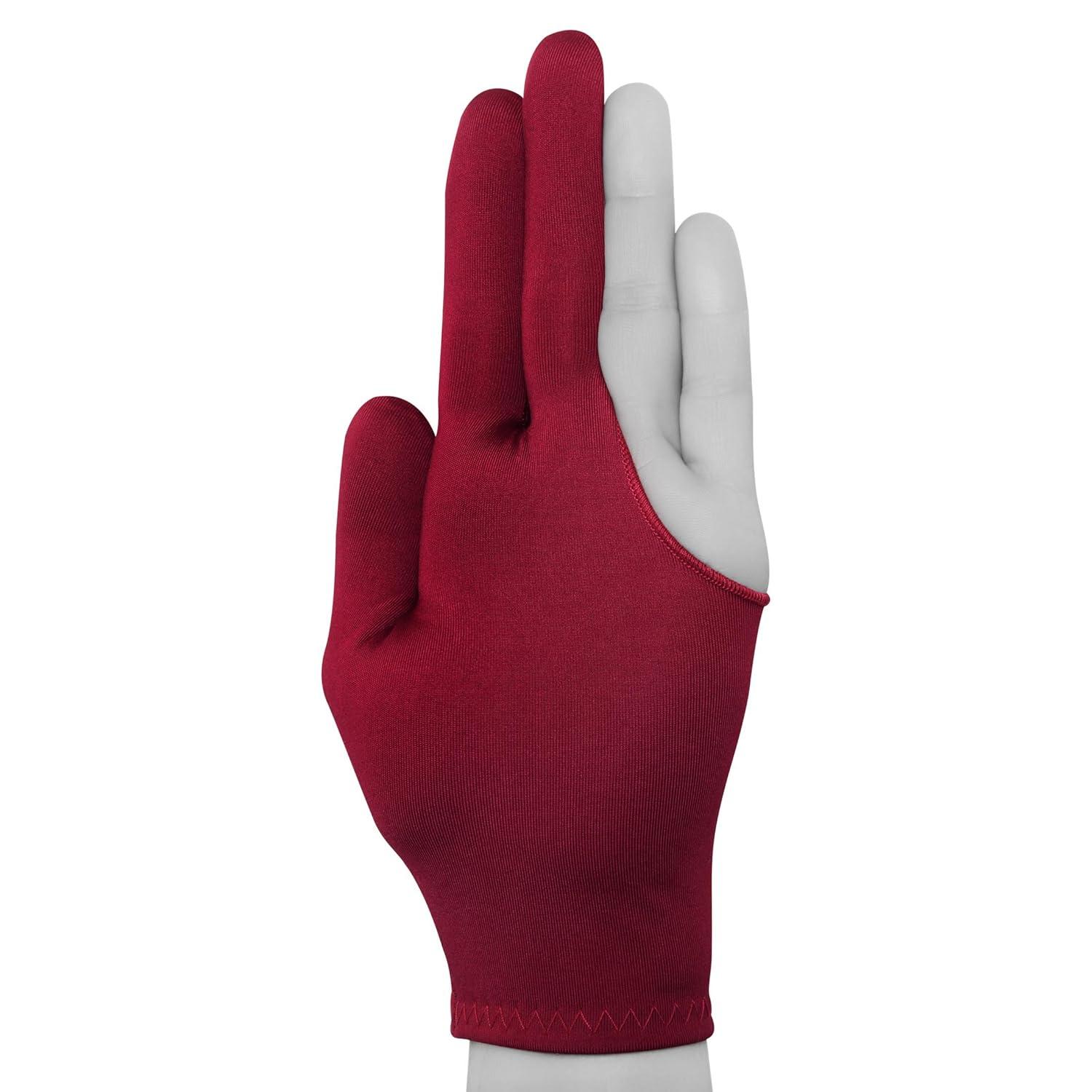 Billiard Quality Pool Cue Glove - Fits either hand - One size fits all - Choose your color