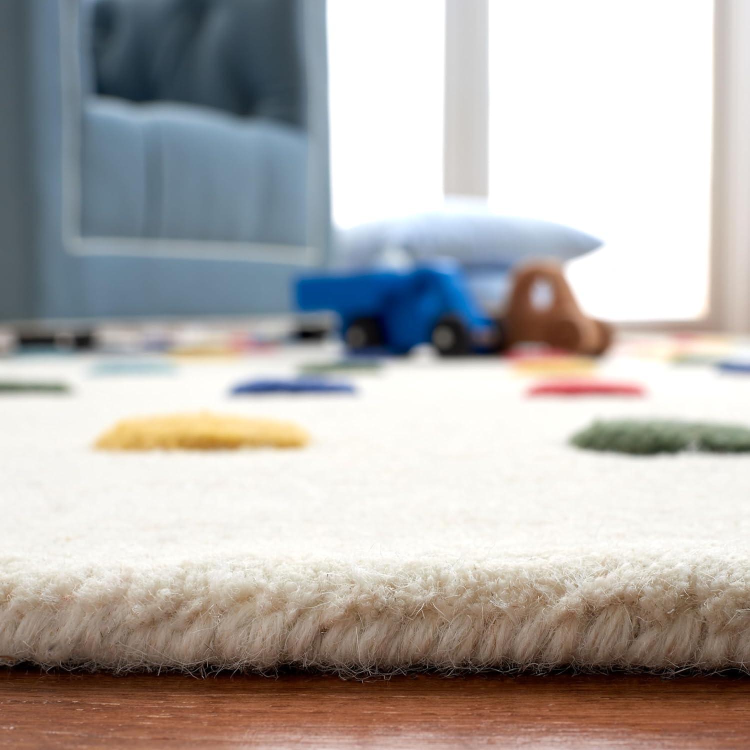 SAFAVIEH Kids Colorful Polka Dots Runner Rug, Ivory, 2'3" x 6'