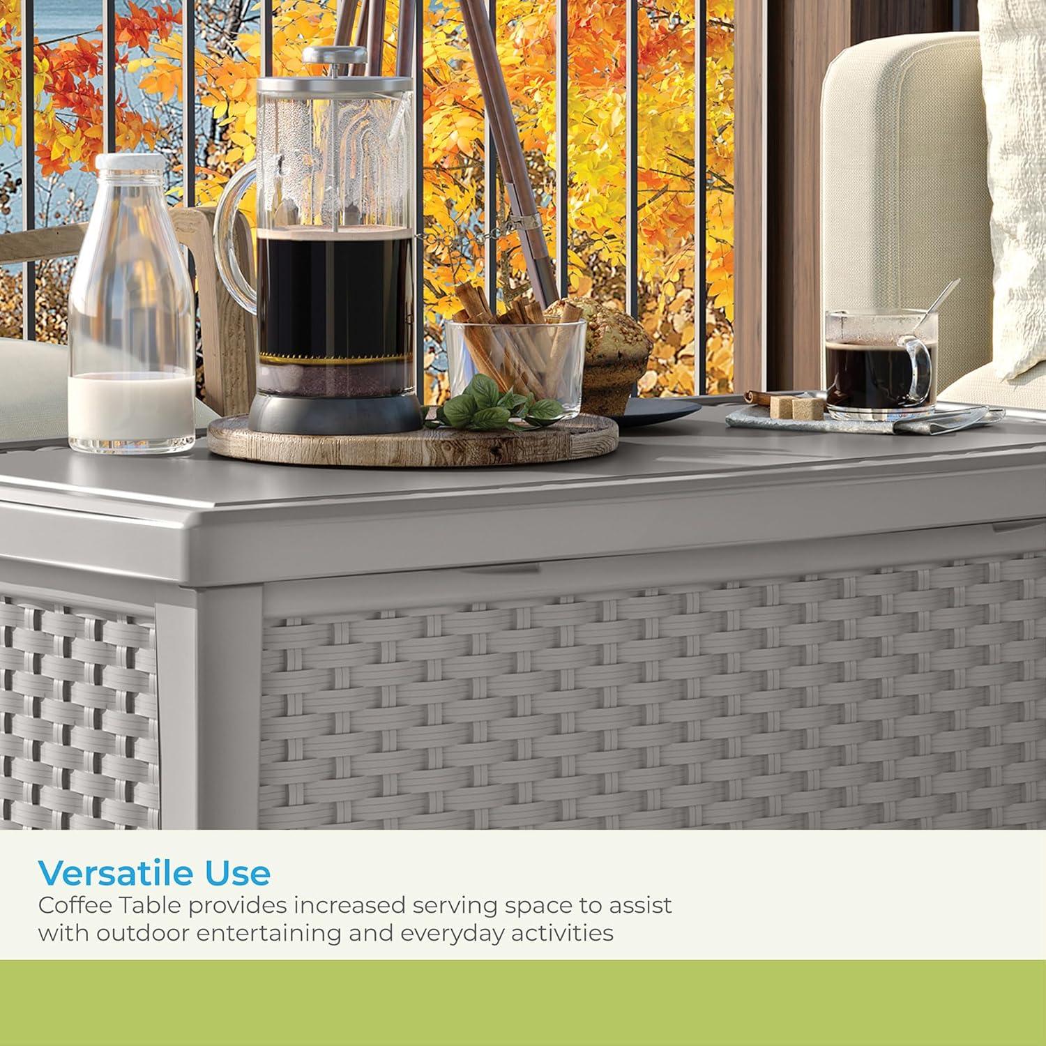 Suncast Rectangular Resin Outdoor Coffee Table