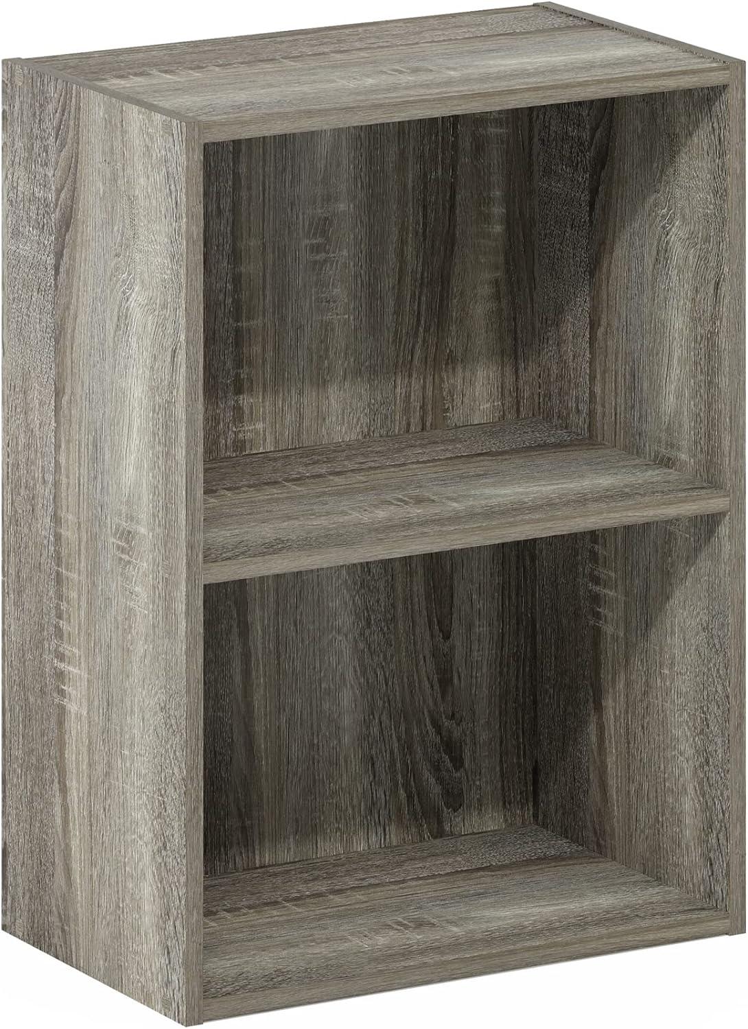 Furinno 2 Cube Storage Bookcase Multi-functional Dispaly Bookshelf Cabinet Furniture,French Oak