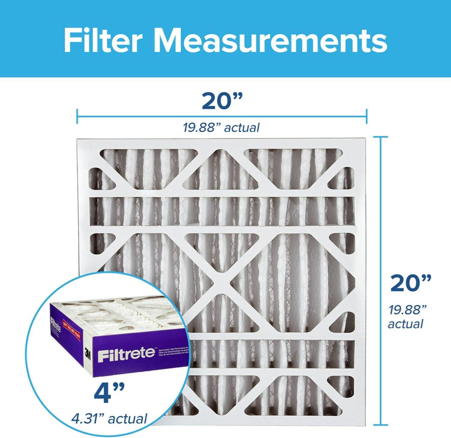 Filtrete 20x20x4 MPR 1550 Allergen Reduction Filters 2-Pack