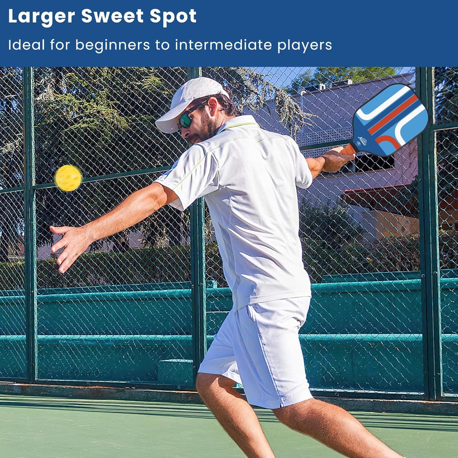 Pickleball Paddles, Carbon Fiber Pickleball Paddles Set of 1/2/4, USAPA Approved 13mm Polymer Core Pickleball Set for Intermediate, Stylish Pickleball Gifts