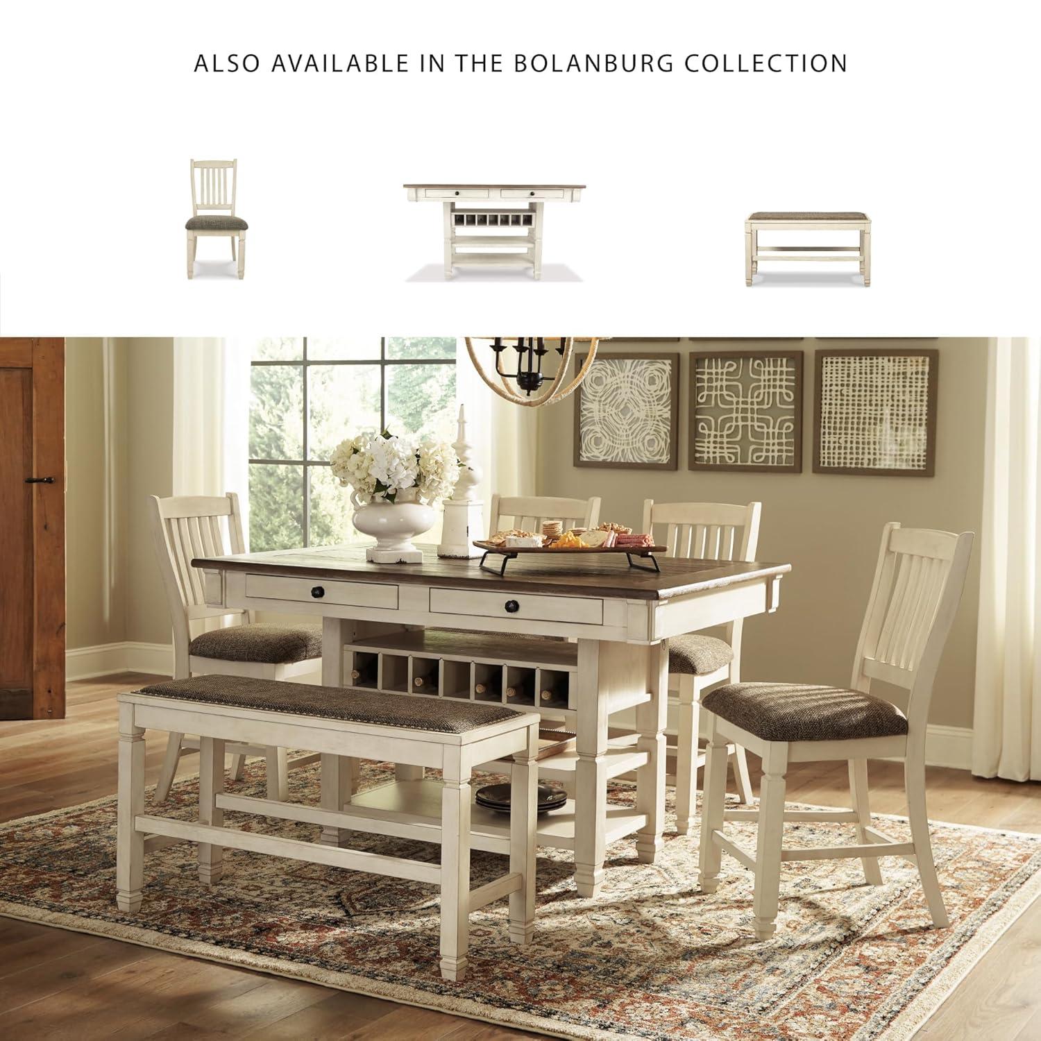 Bolanburg Counter Height Dining Room Bench Antique White - Signature Design by Ashley