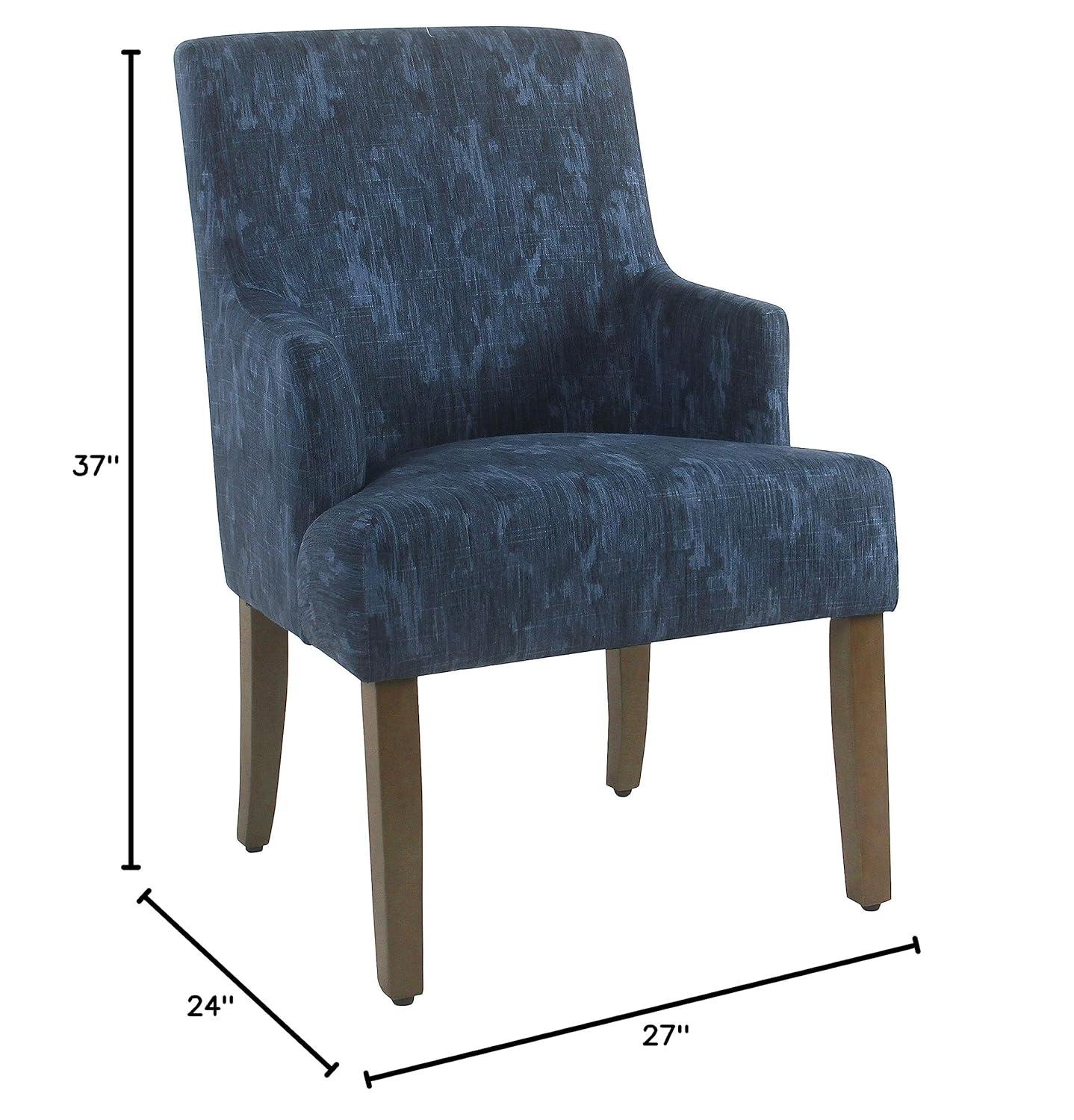 Dining Chairs Indigo - HomePop: Upholstered Arm Chair, Cotton Fabric, Foam Filled, Plywood & Hardwood Frame