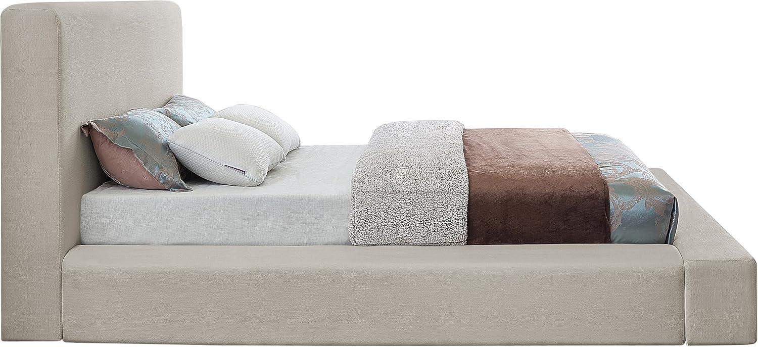 Meridian Furniture Devin Full Contemporary Standard Bed, Cream