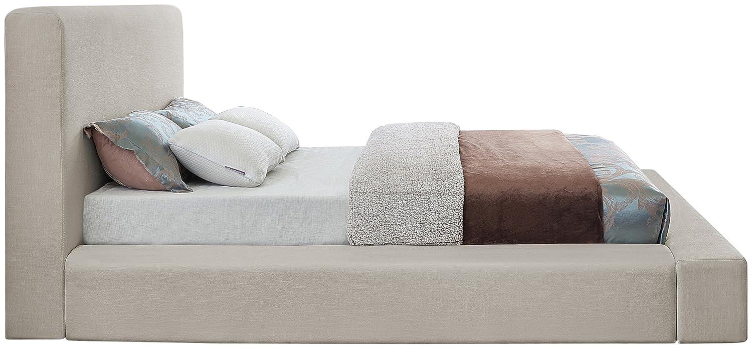 Meridian Furniture Devin Full Contemporary Standard Bed, Cream