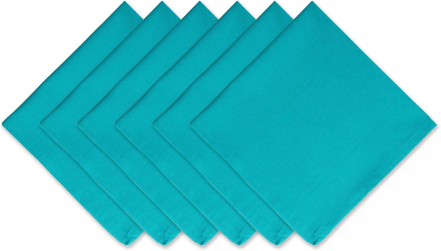 Cozumel Teal Cotton 20x20 Inch Napkin Set, 6 Count