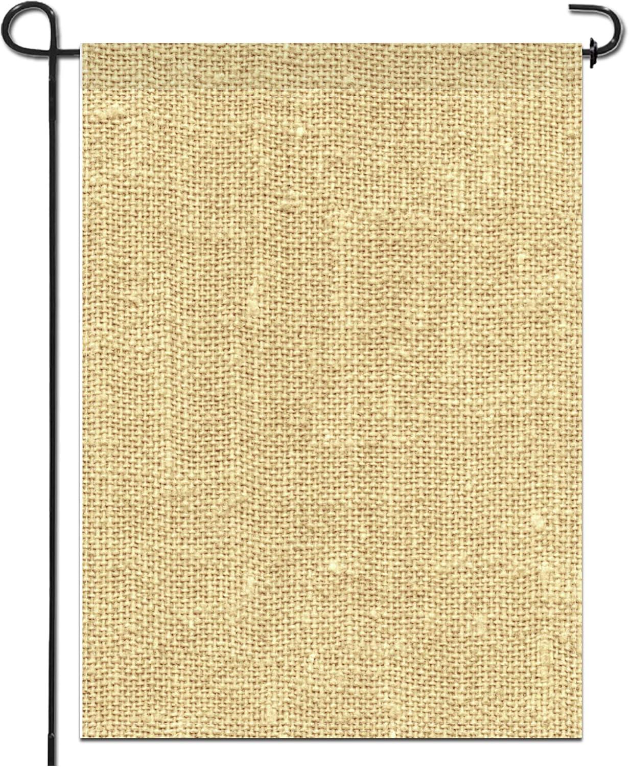 Anley Blank Burlap Garden Flag - DIY Personalized Craft Banner Vinly - 18 in x 12.5 in