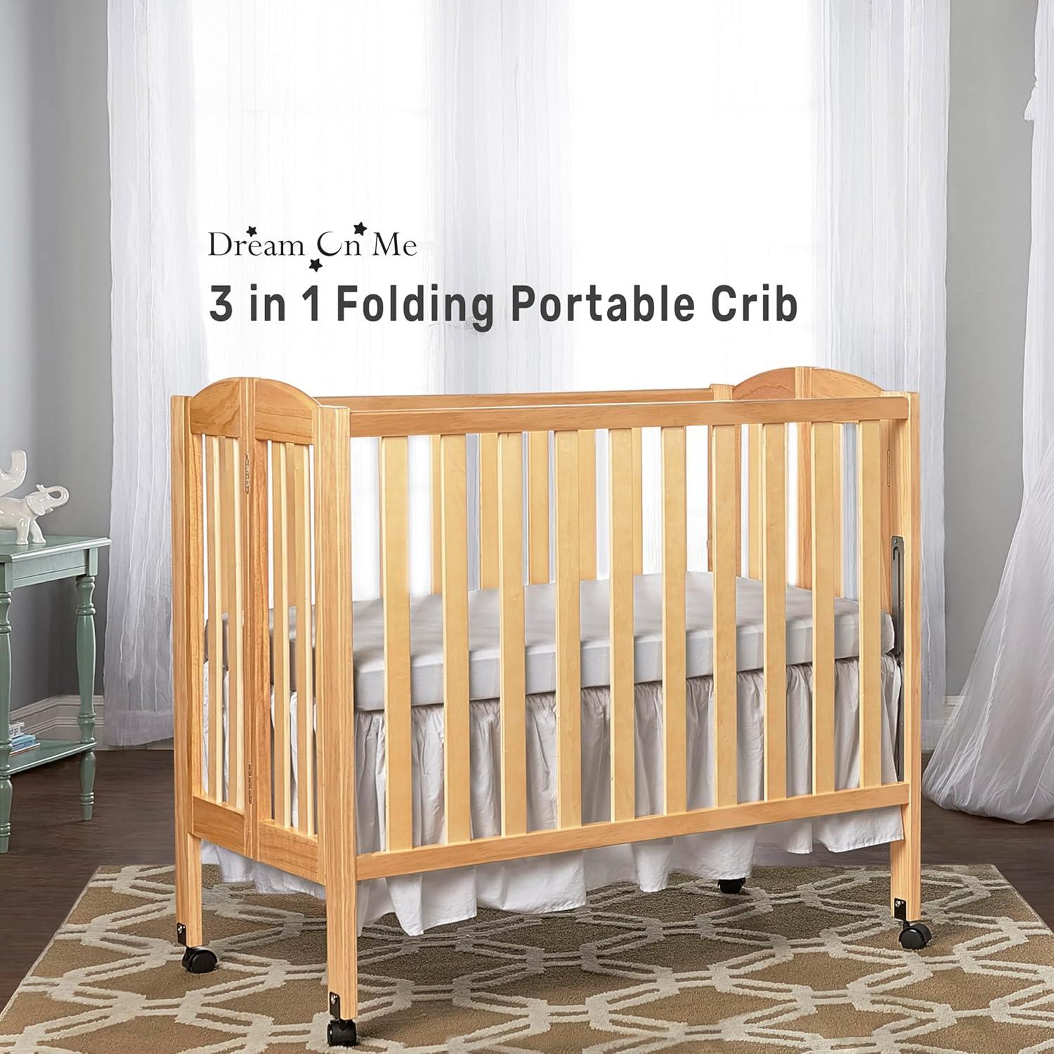 Dream On Me 2-in-1 Mini Convertible Portable Crib