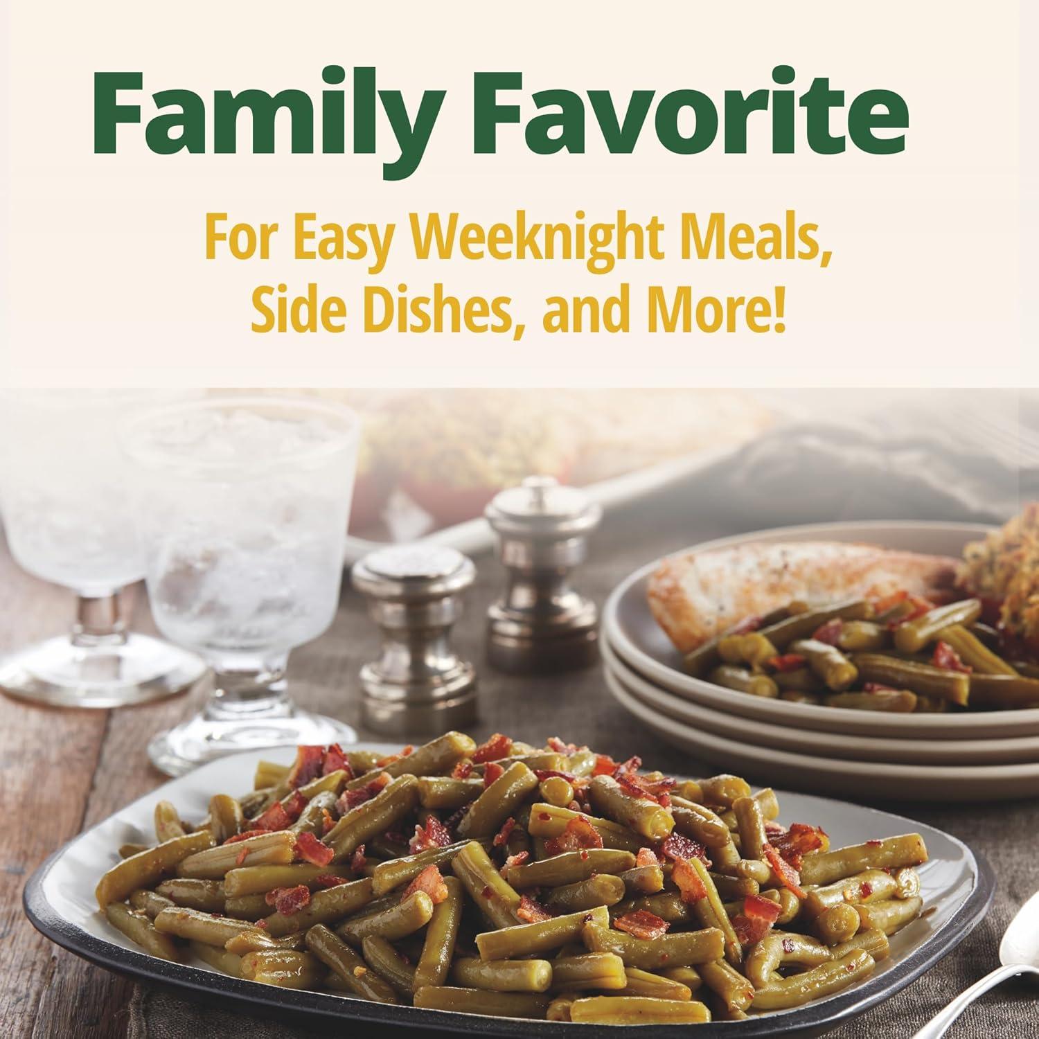 (12 pack) Del Monte Southern Style Whole Green Beans, Canned Vegetables, 14.5 oz Can