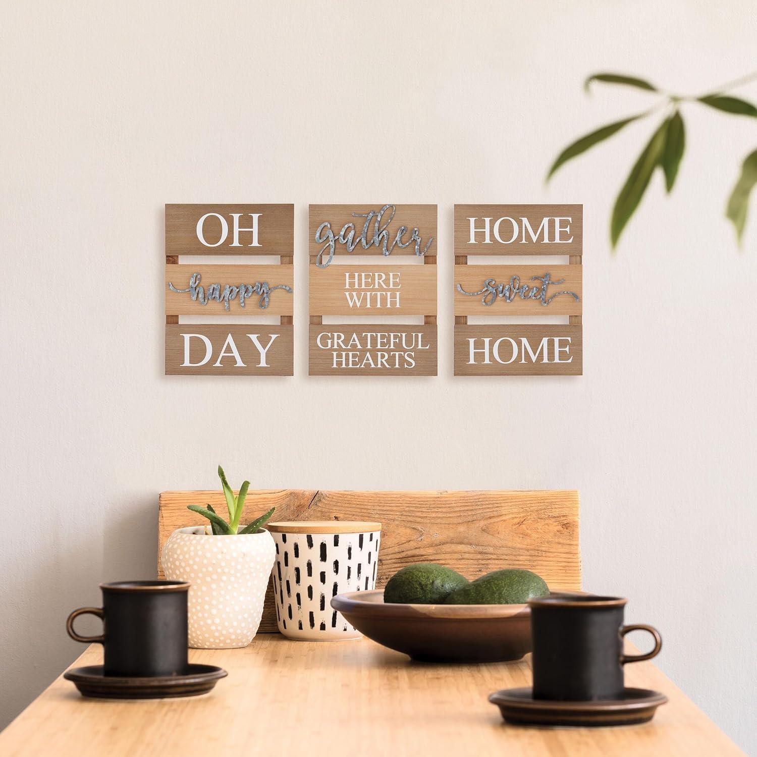 Elements 3 Piece Sentiment Wall Décor Set