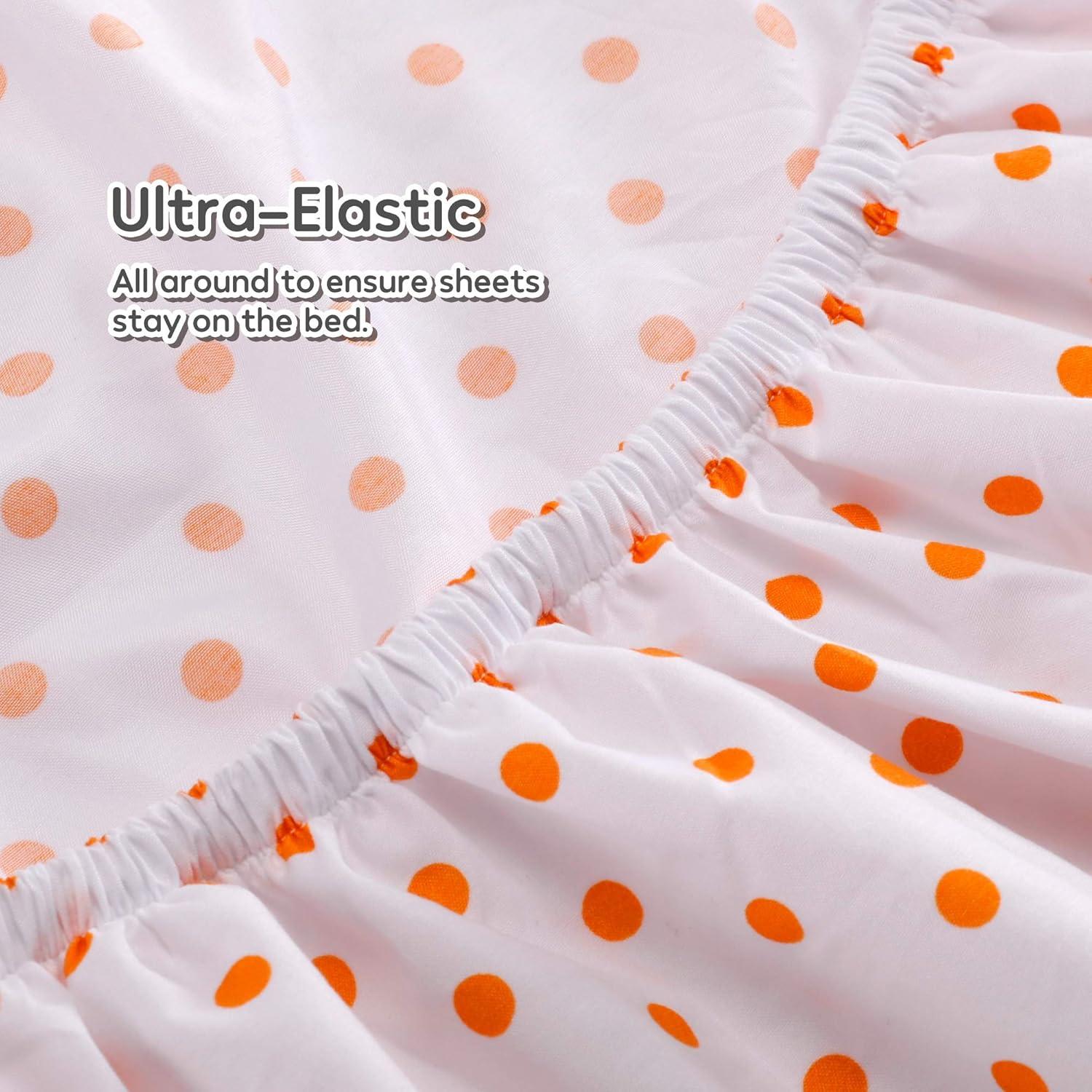 Microfiber Polka Dots Fitted Sheet